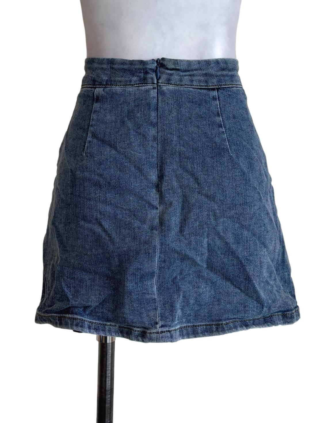 Light Berry Blue Mini Skirt