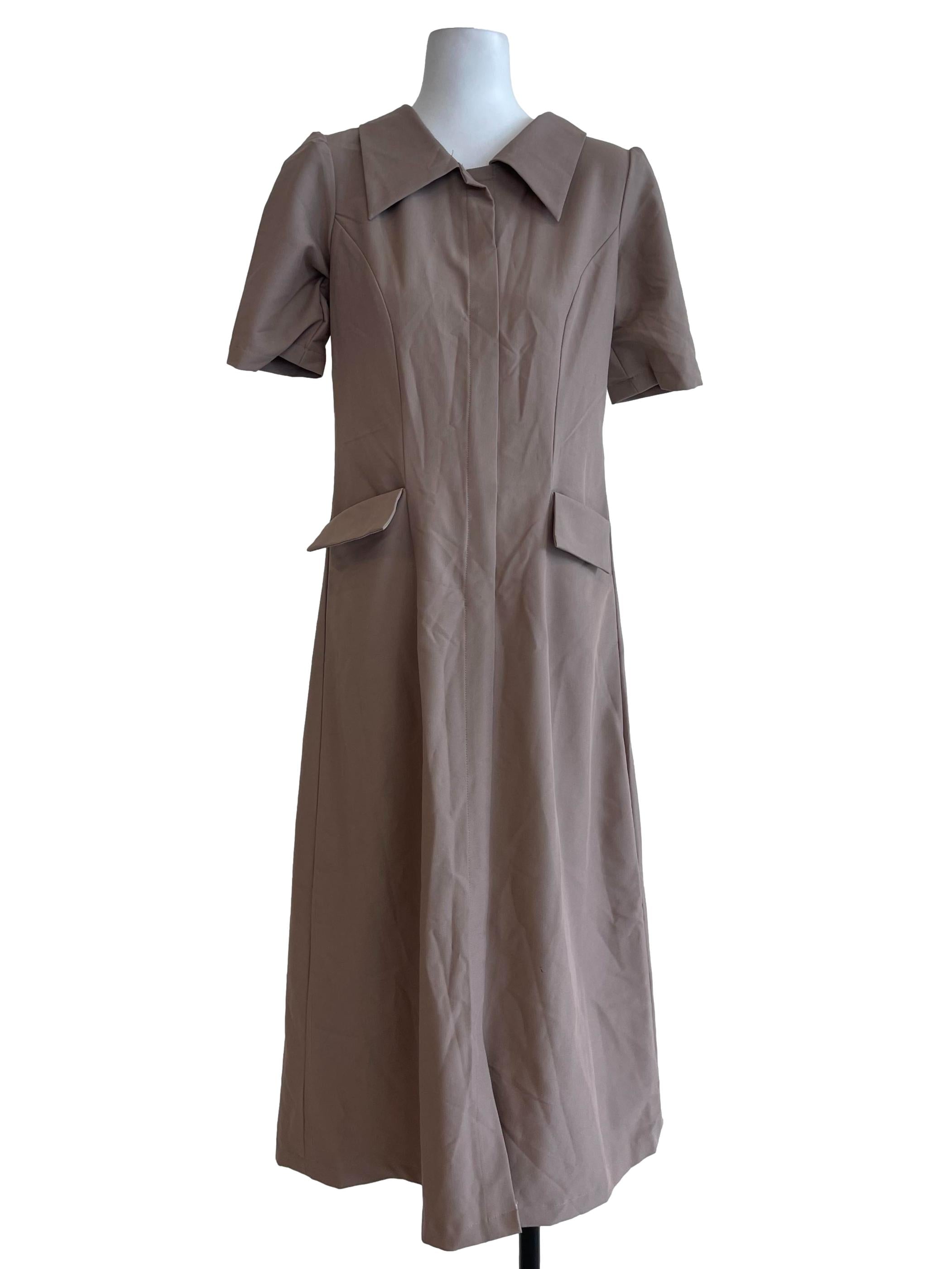 Khaki Long Dress