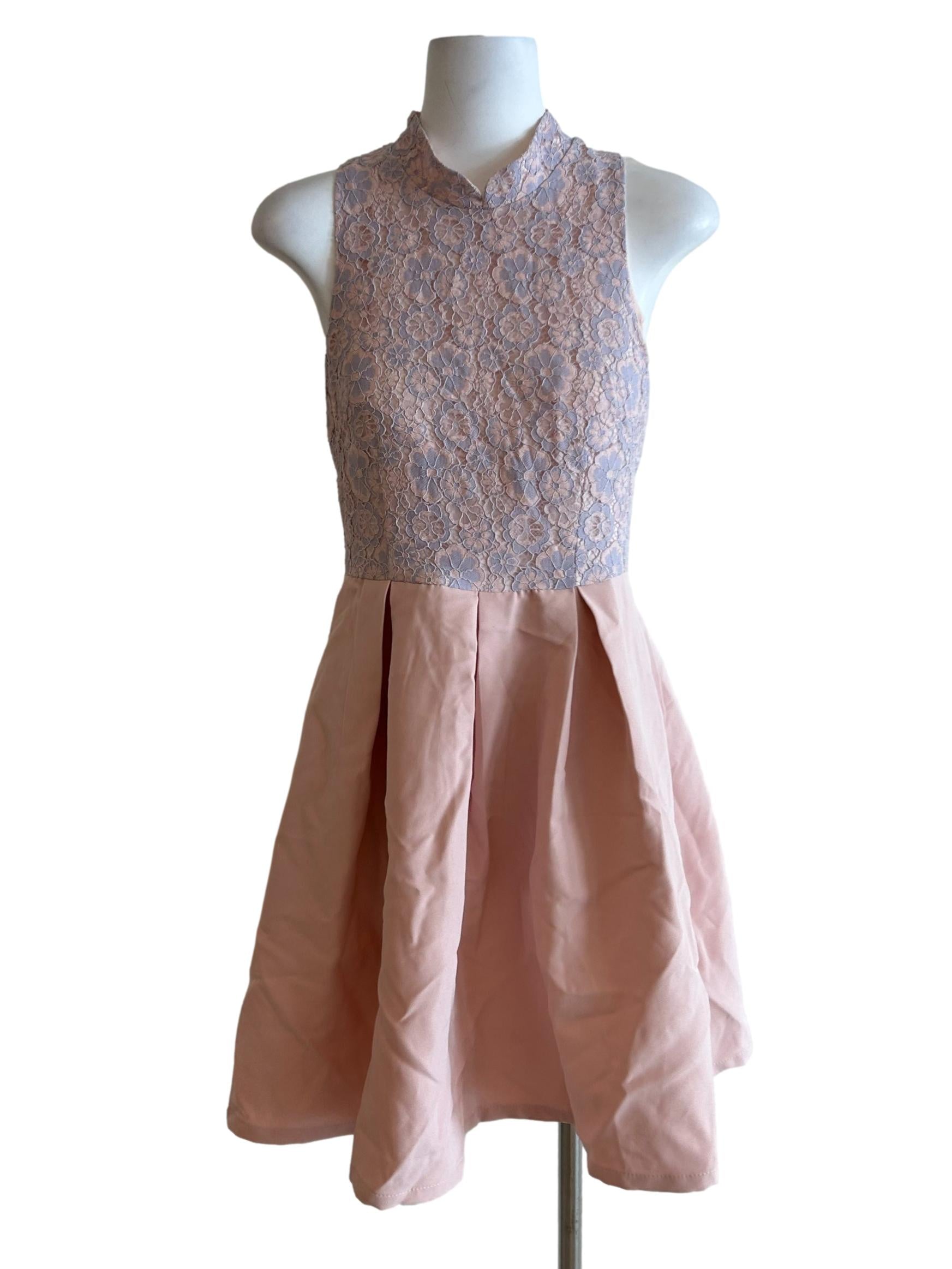 Flamingo Pink And Purple Flora Dress