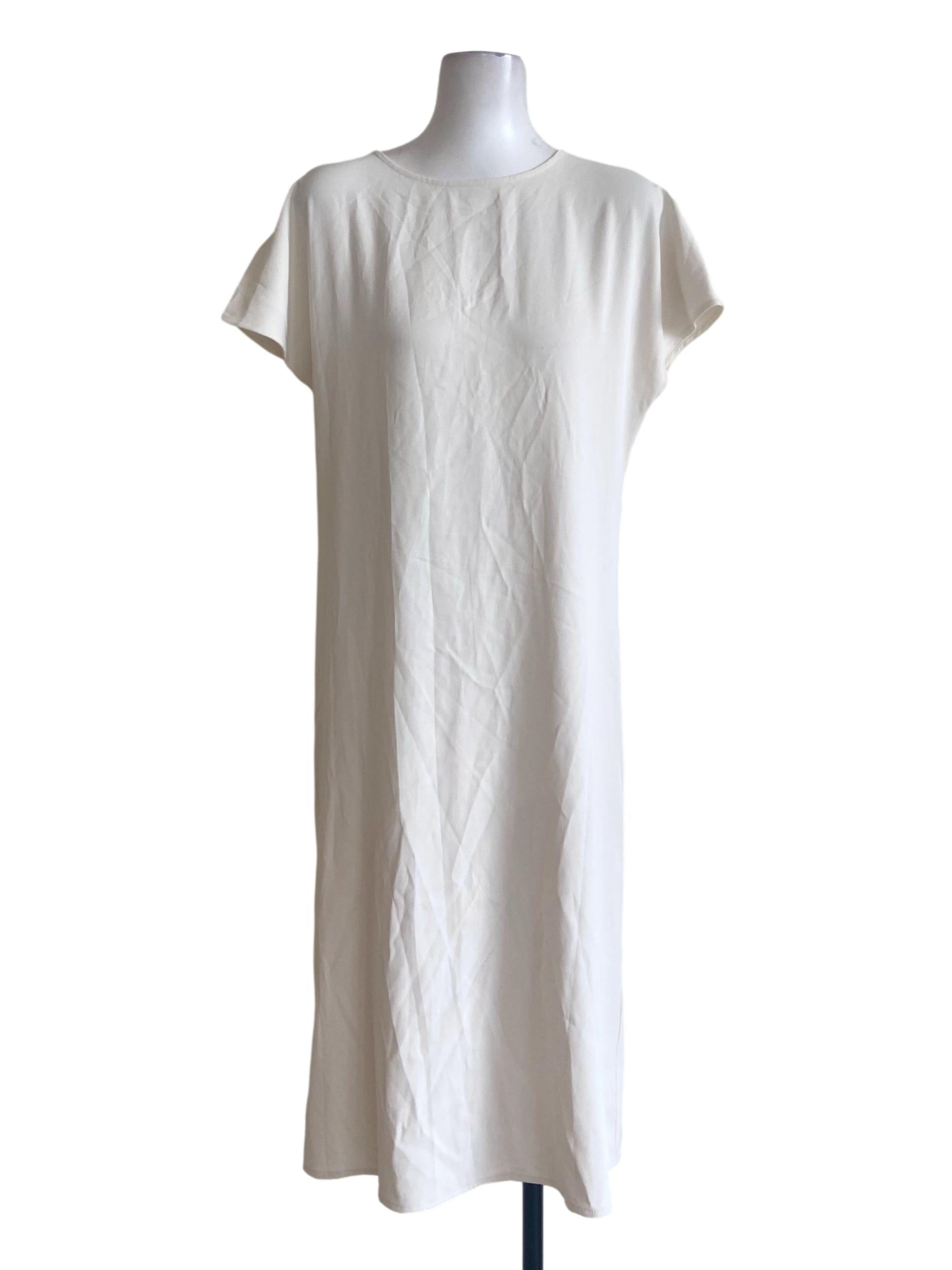 Cream White Batwing Sleeve Dress LB