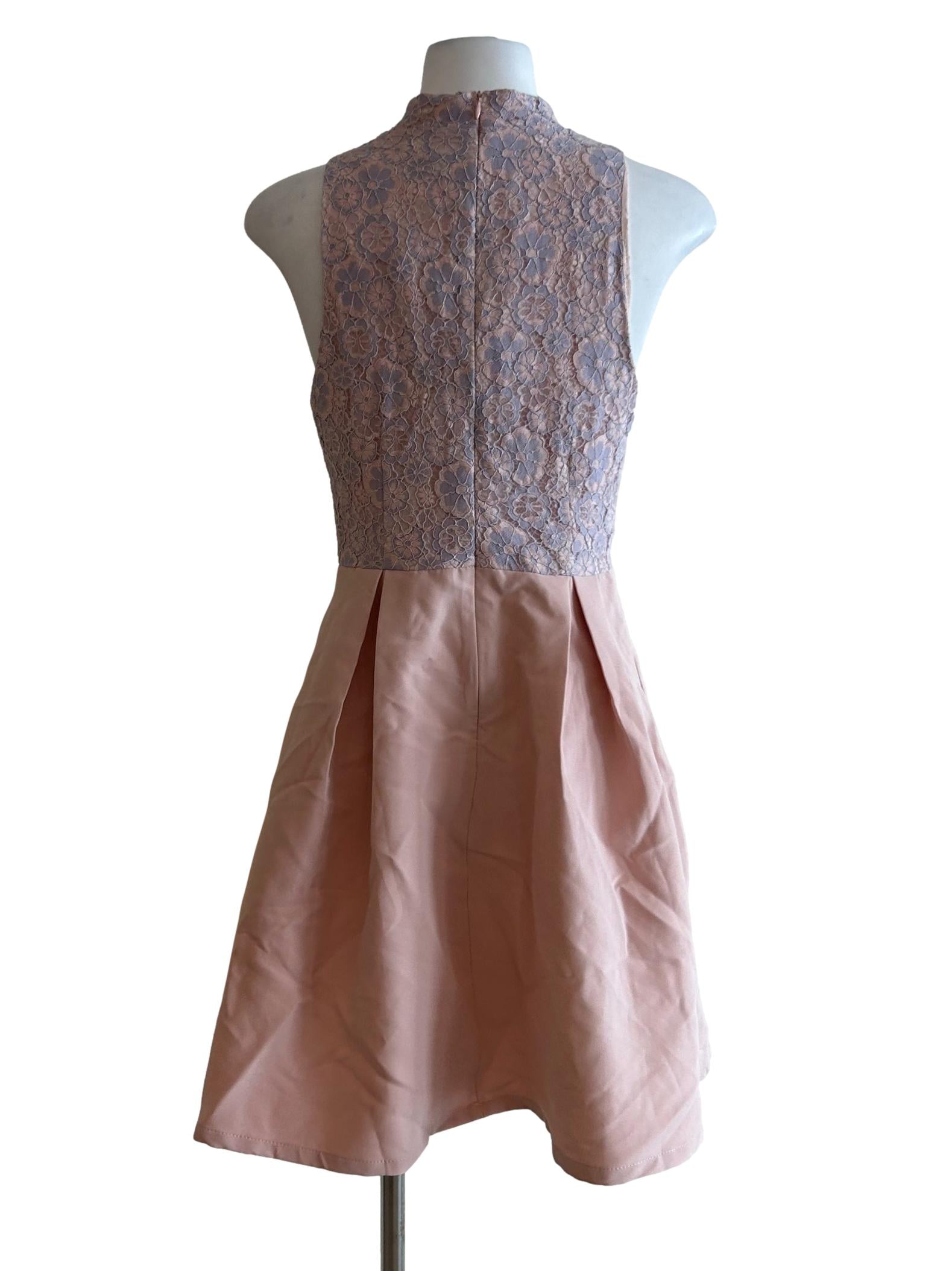Flamingo Pink And Purple Flora Dress