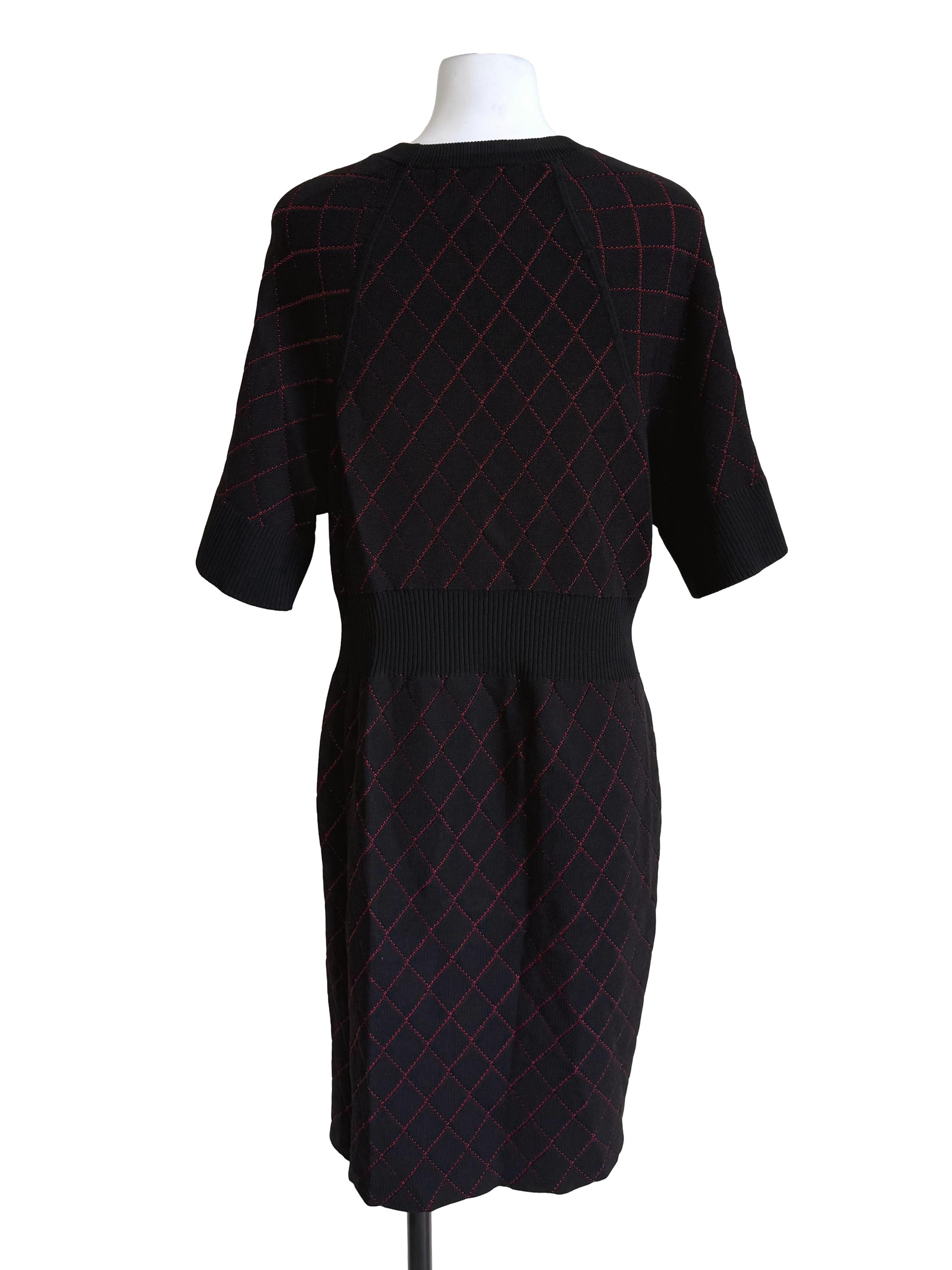 Black Drop Shoulder Knit Dress