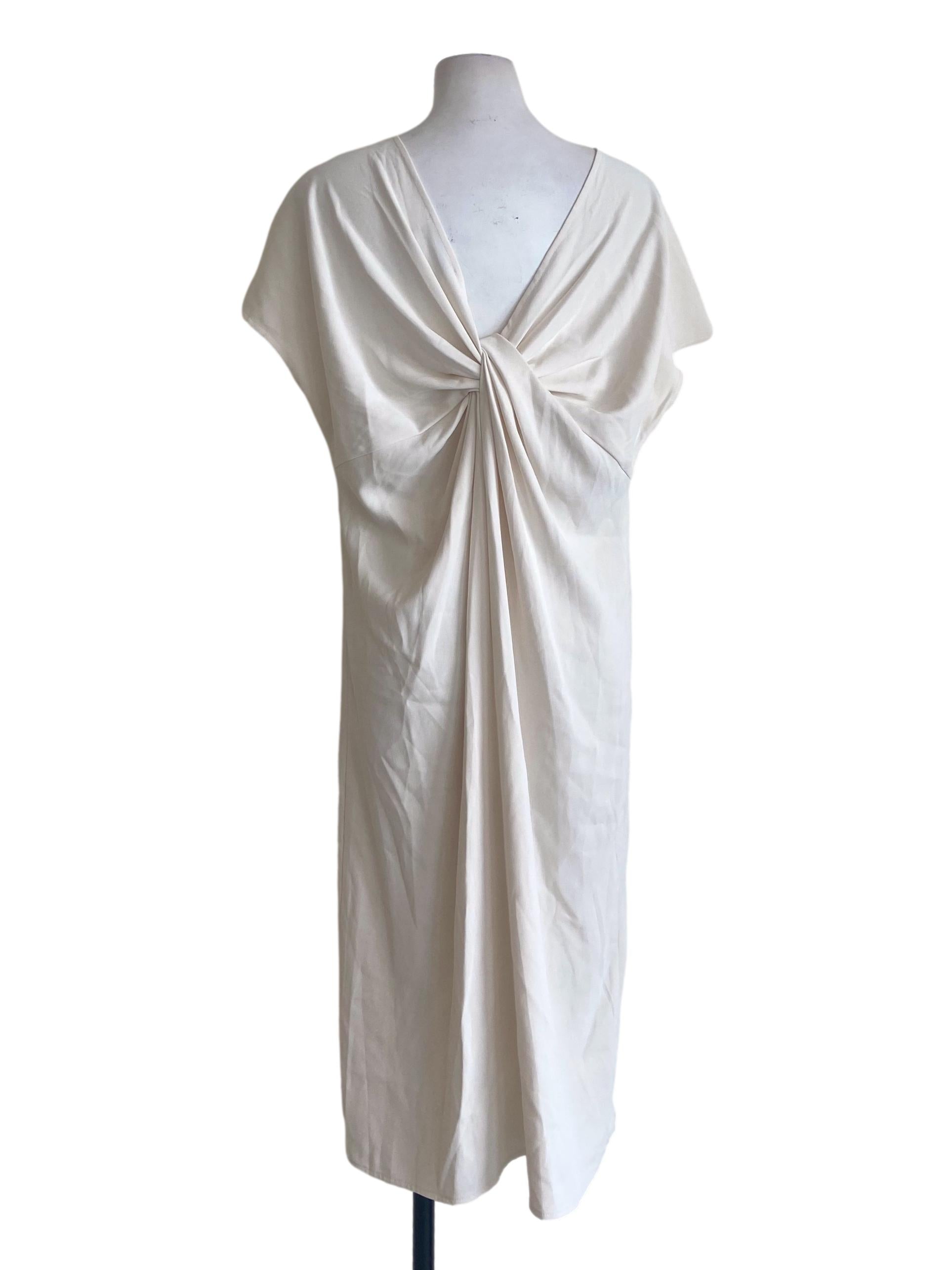 Cream White Batwing Sleeve Dress LB