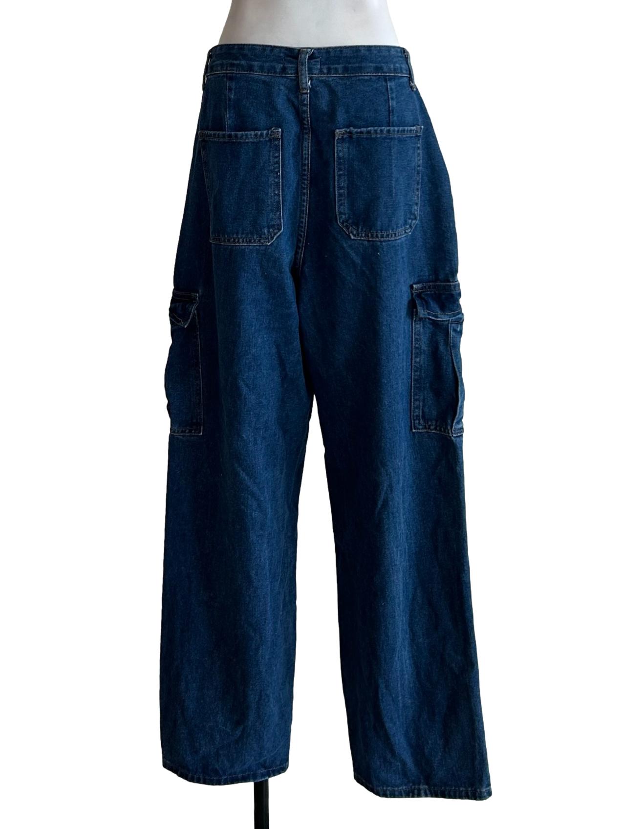 Deep Blue Mom Jeans