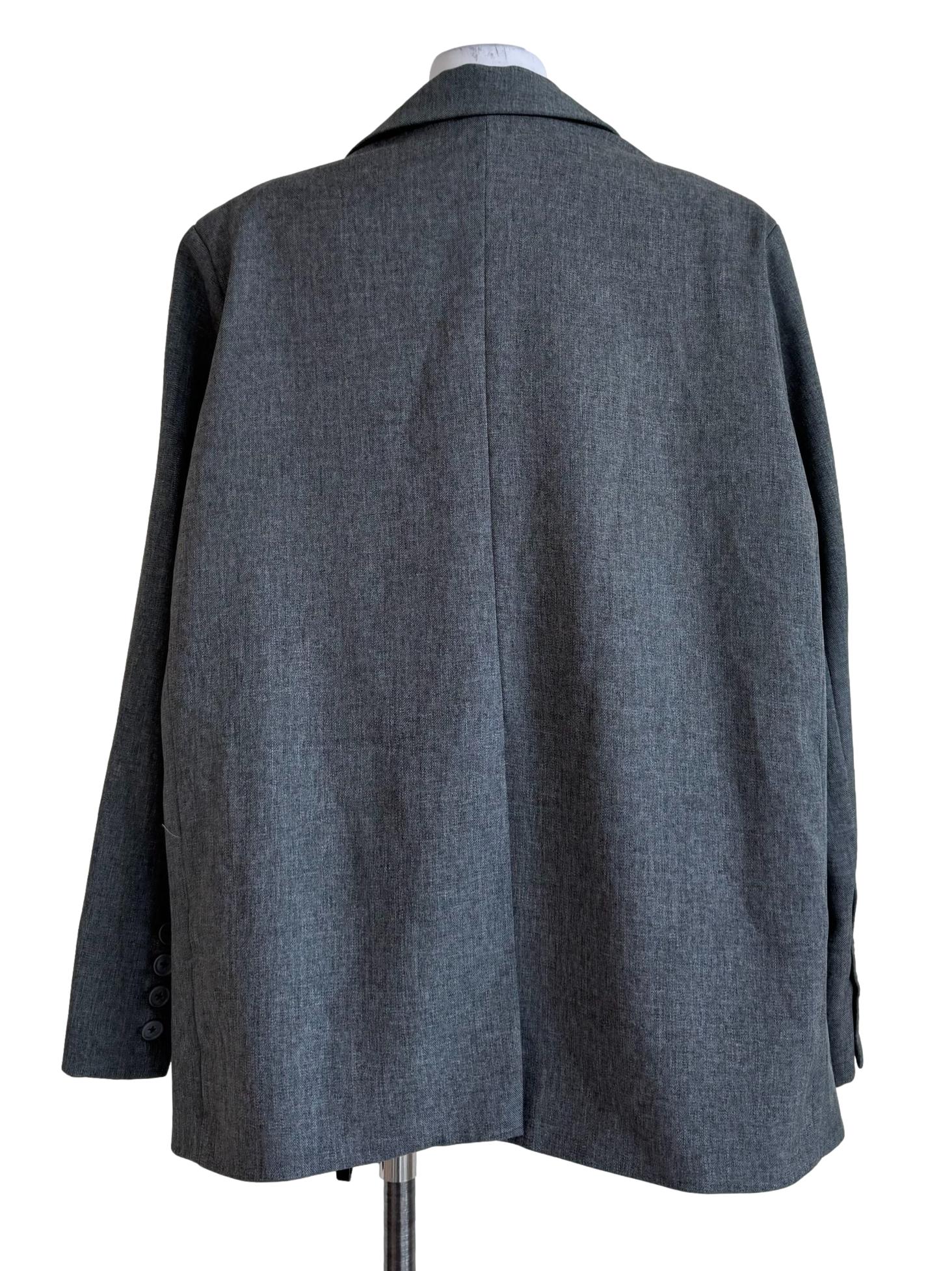 Stone Grey Oversize Blazer