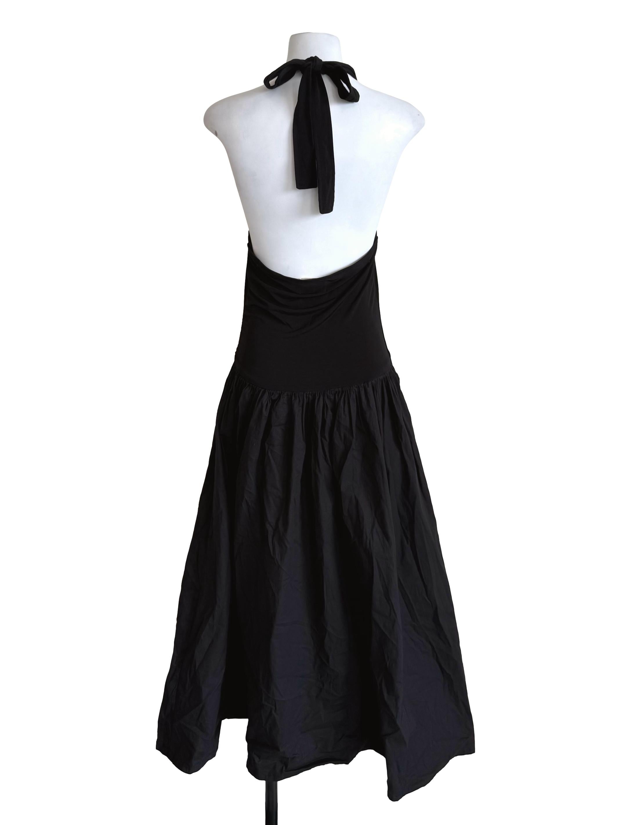 Black Tie Halter Neck Bouffant Dress
