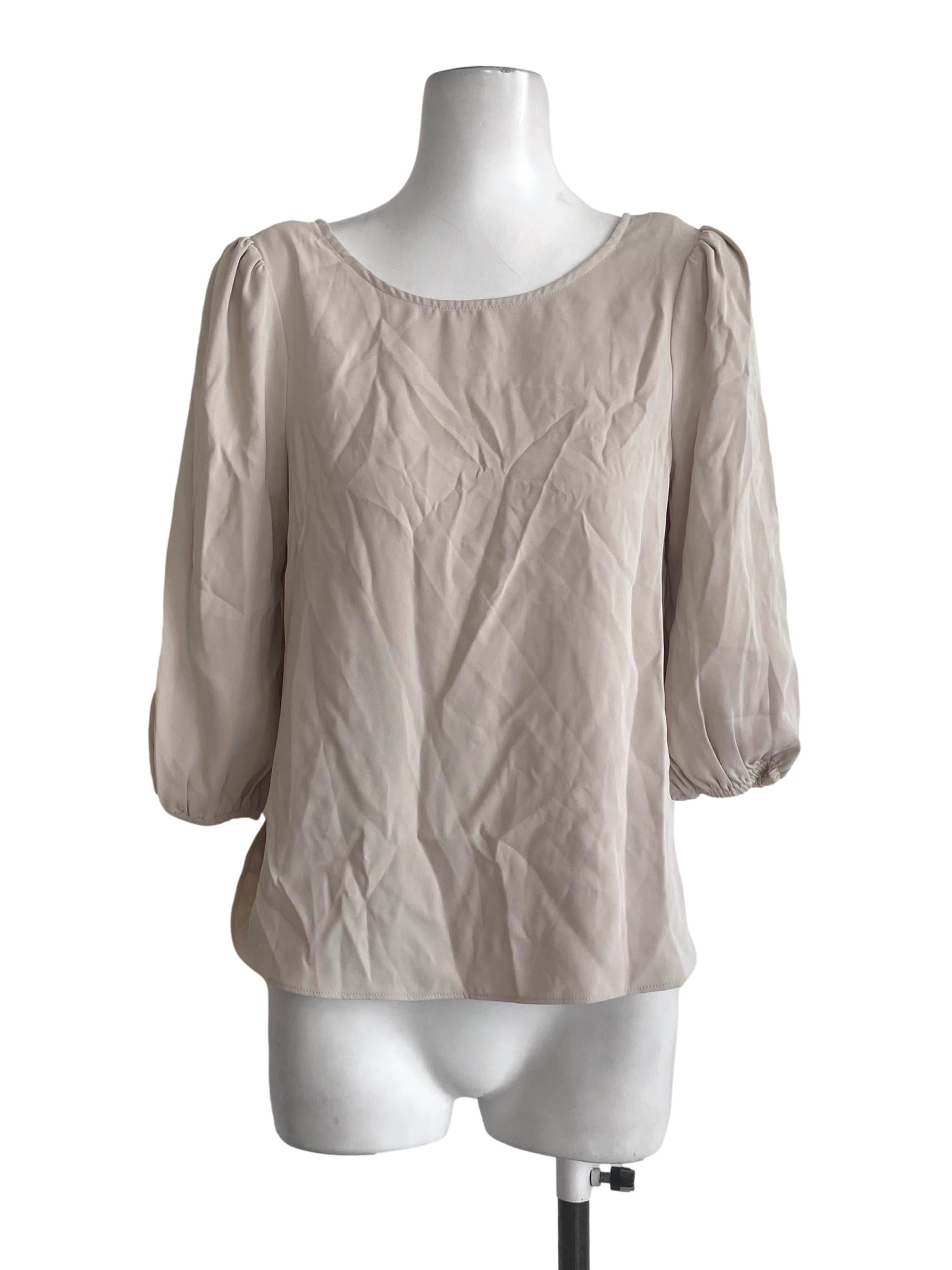 Linen Beige Twill Blouse LB