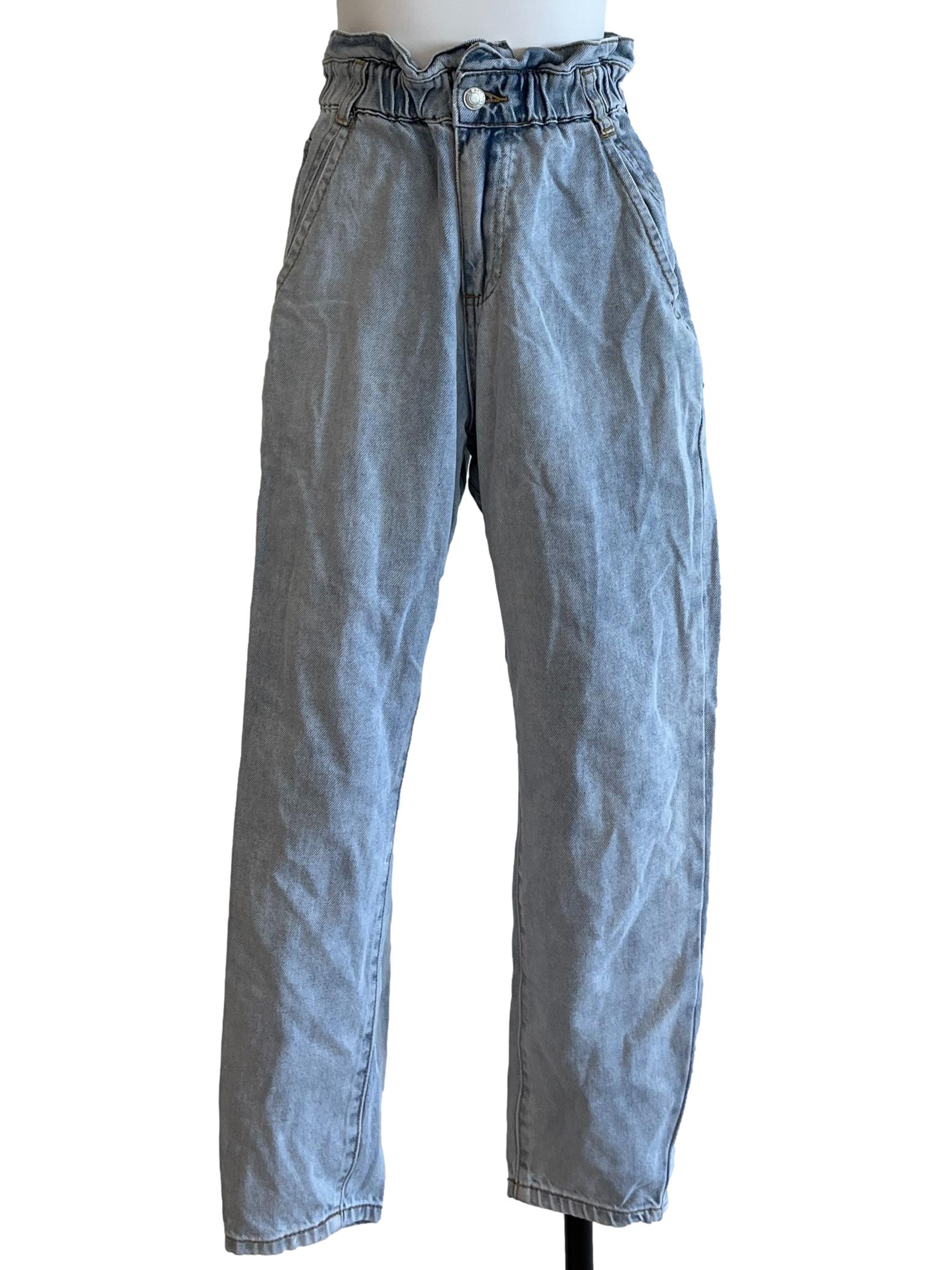 Light Blue Paperbag Jeans