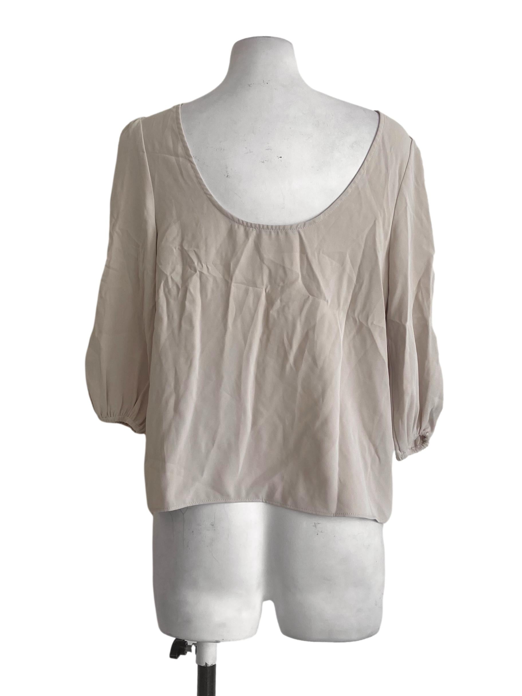 Linen Beige Twill Blouse LB