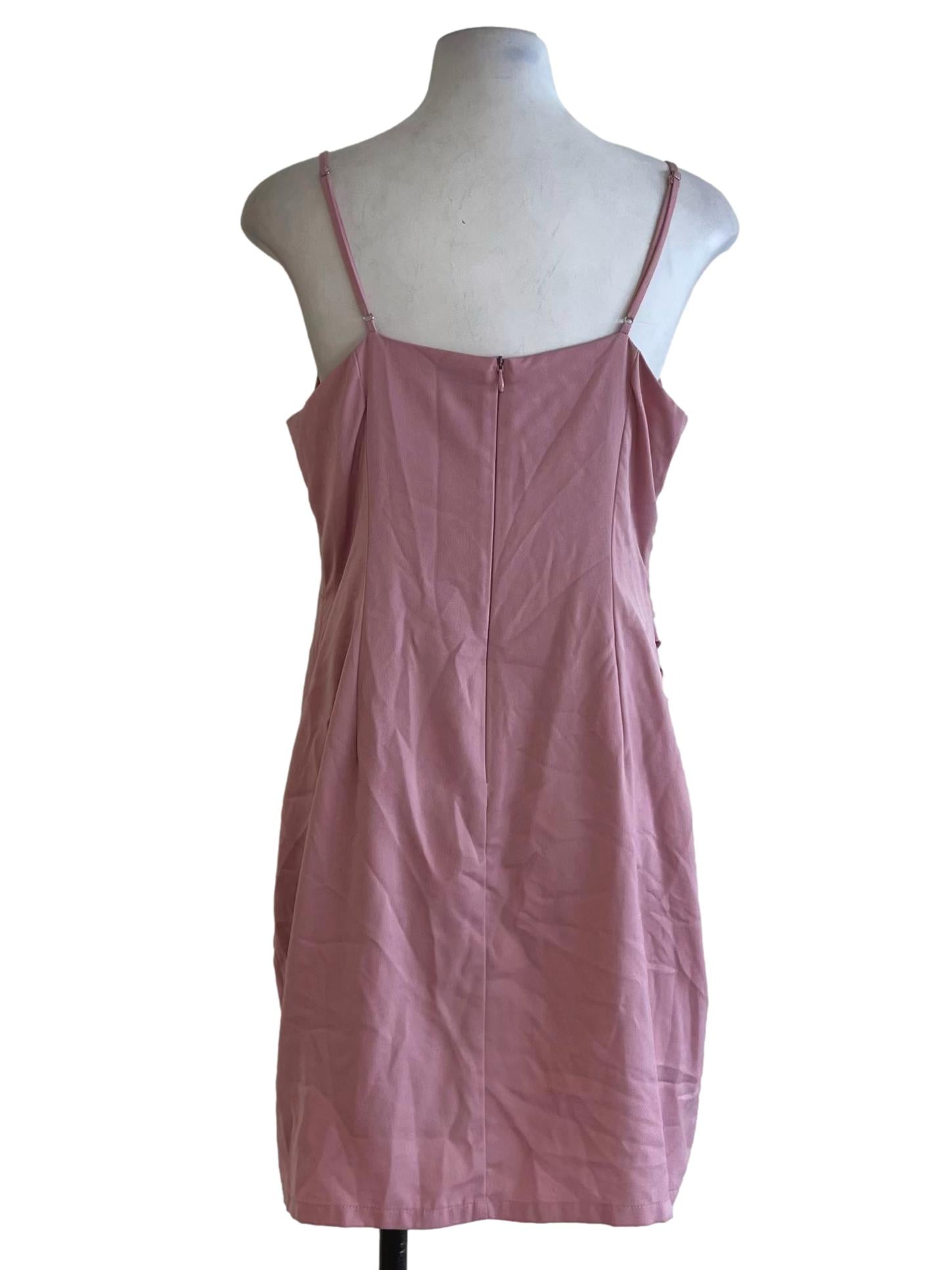 Blush Pink Spaghetti Strap A-Line Dress