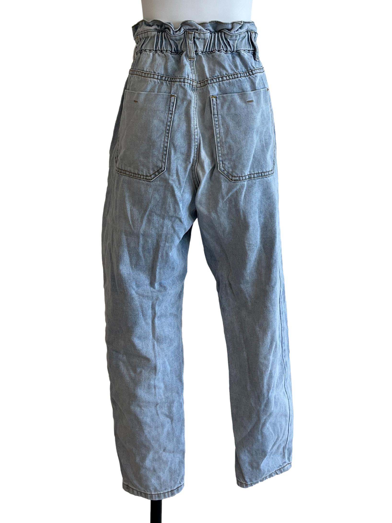 Light Blue Paperbag Jeans