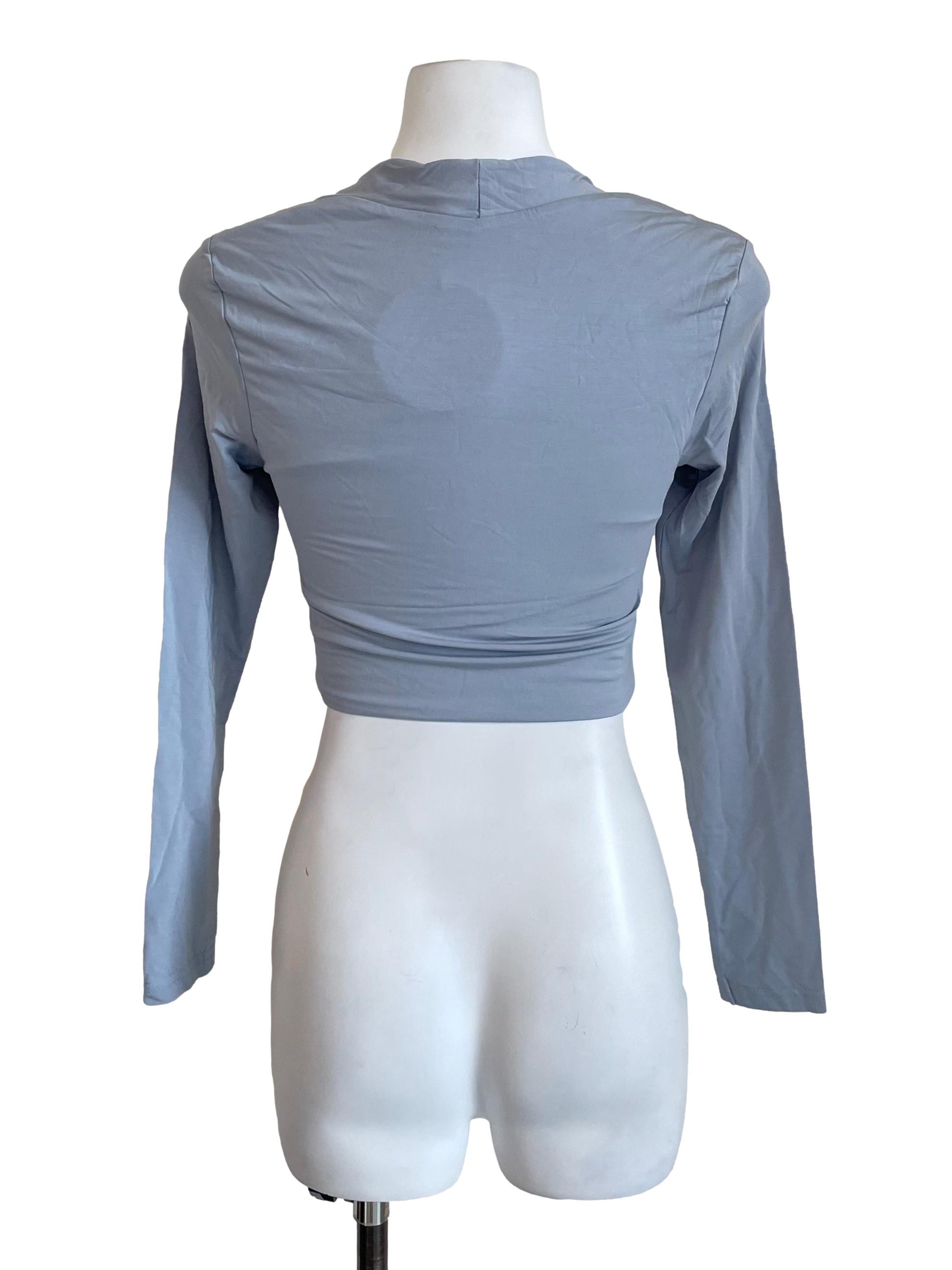 Light Stone Square Neck Crop Top
