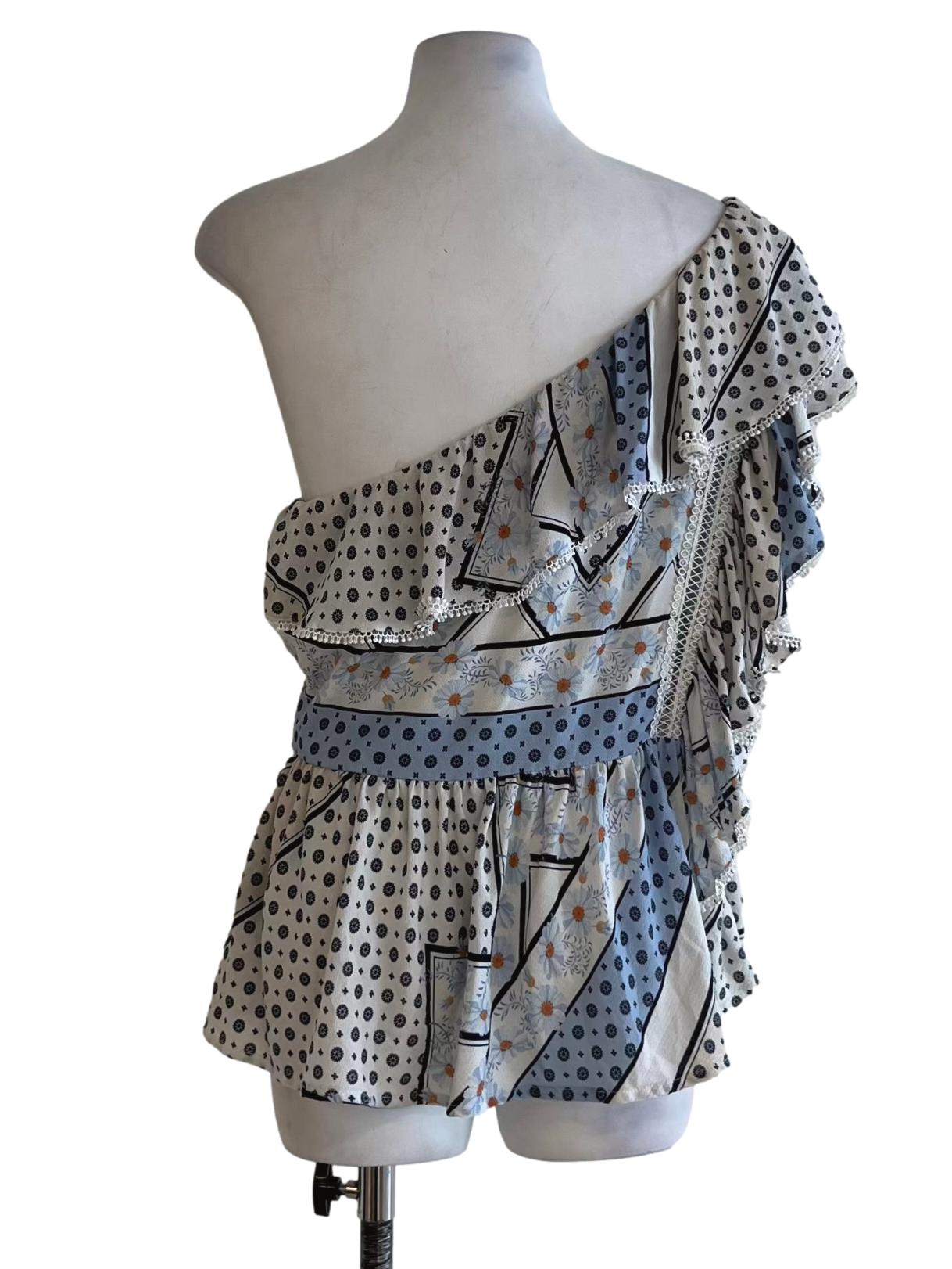 White Floral Blouse