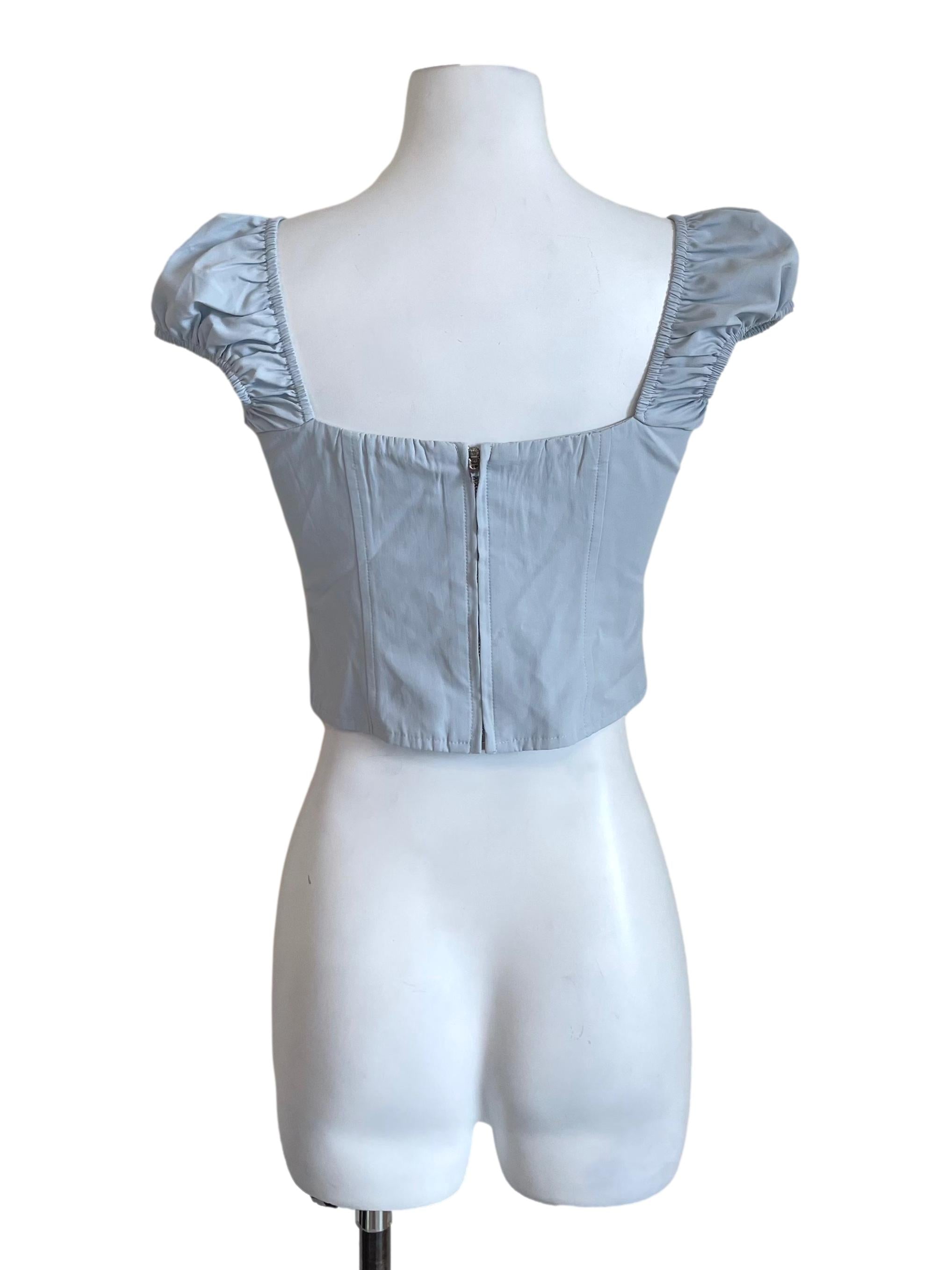 Light Stone Milkmaid Scrunch Straps Top