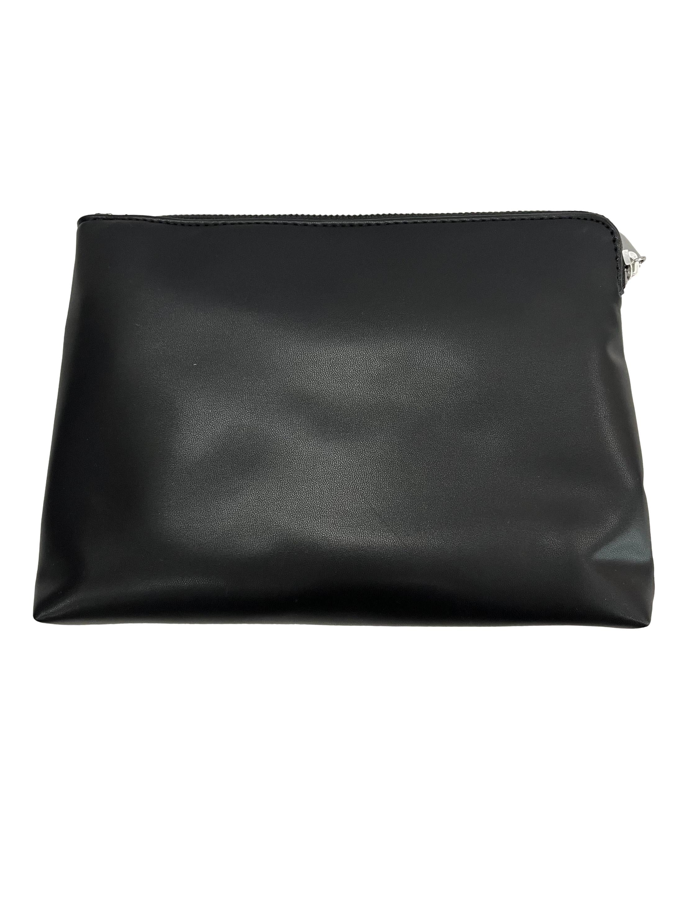 Black Metal Stud Detail Top Handle Bag