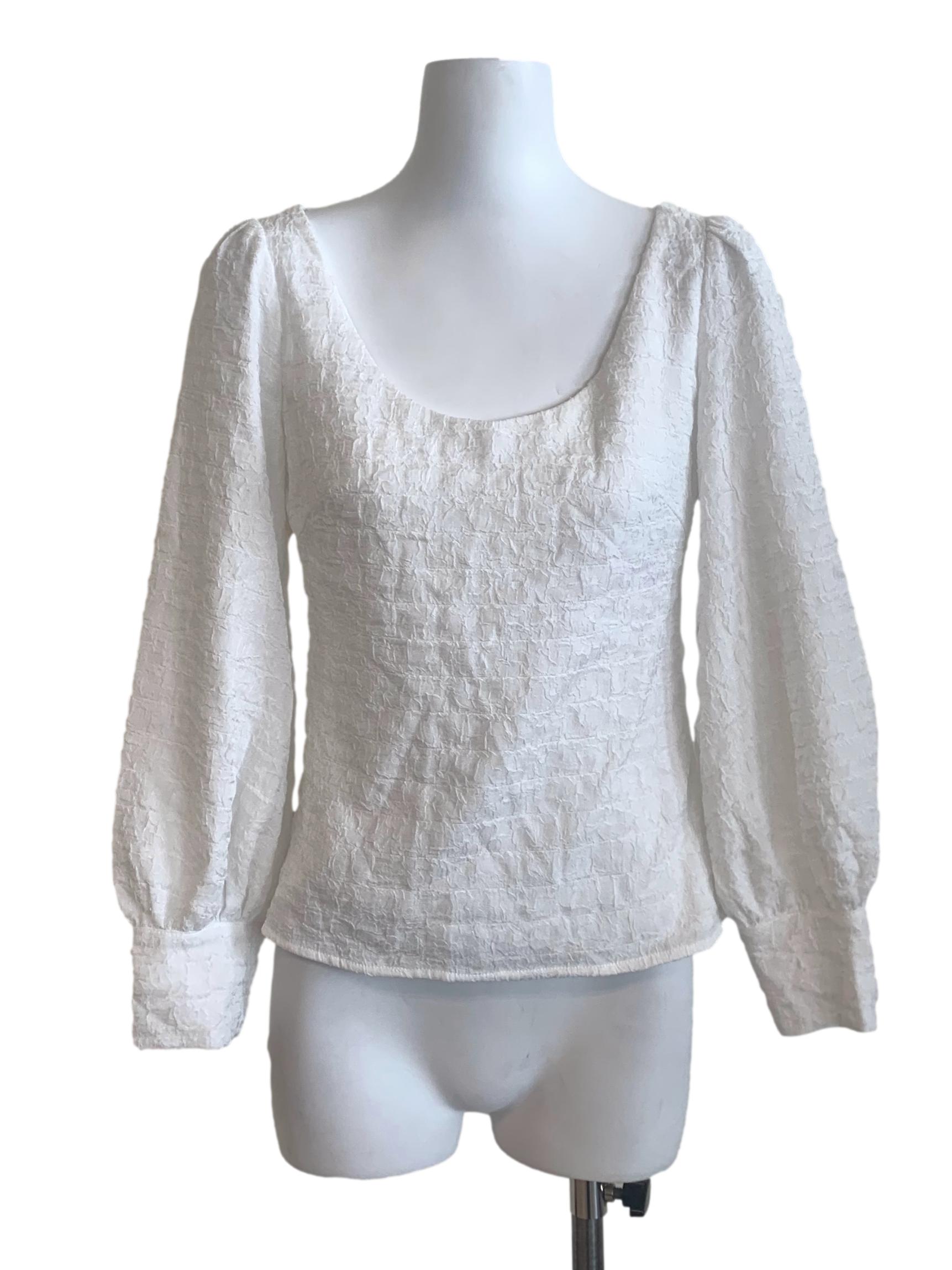 White Bishop Sleeve Top LB