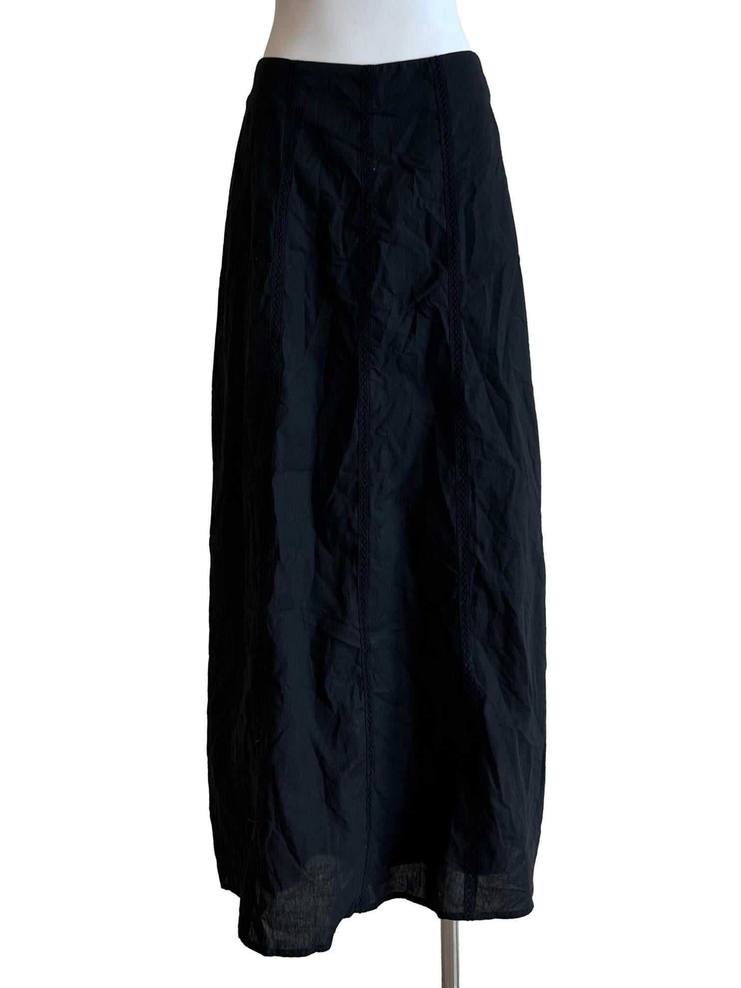 True Black A-Line Skirt