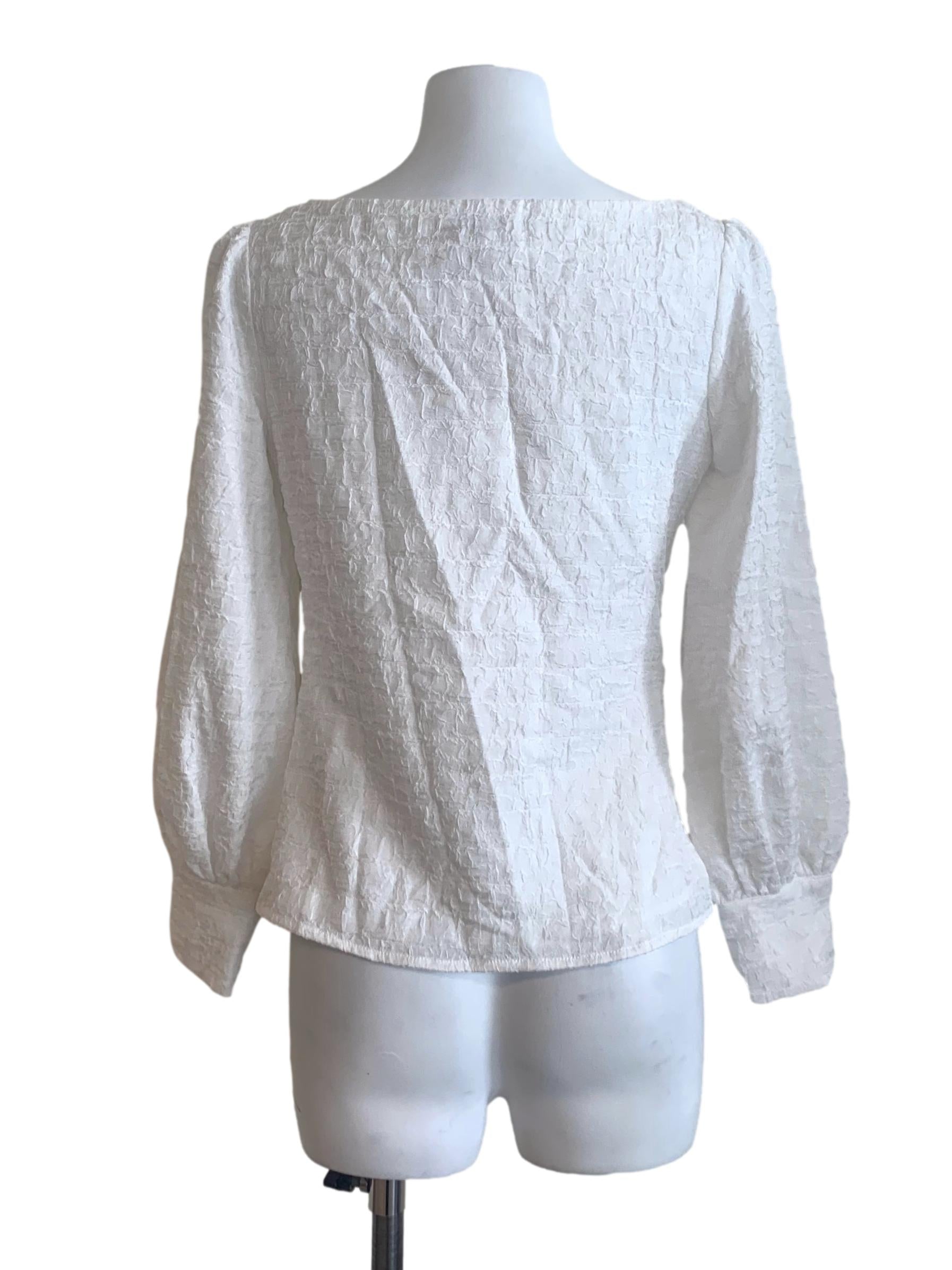 White Bishop Sleeve Top LB