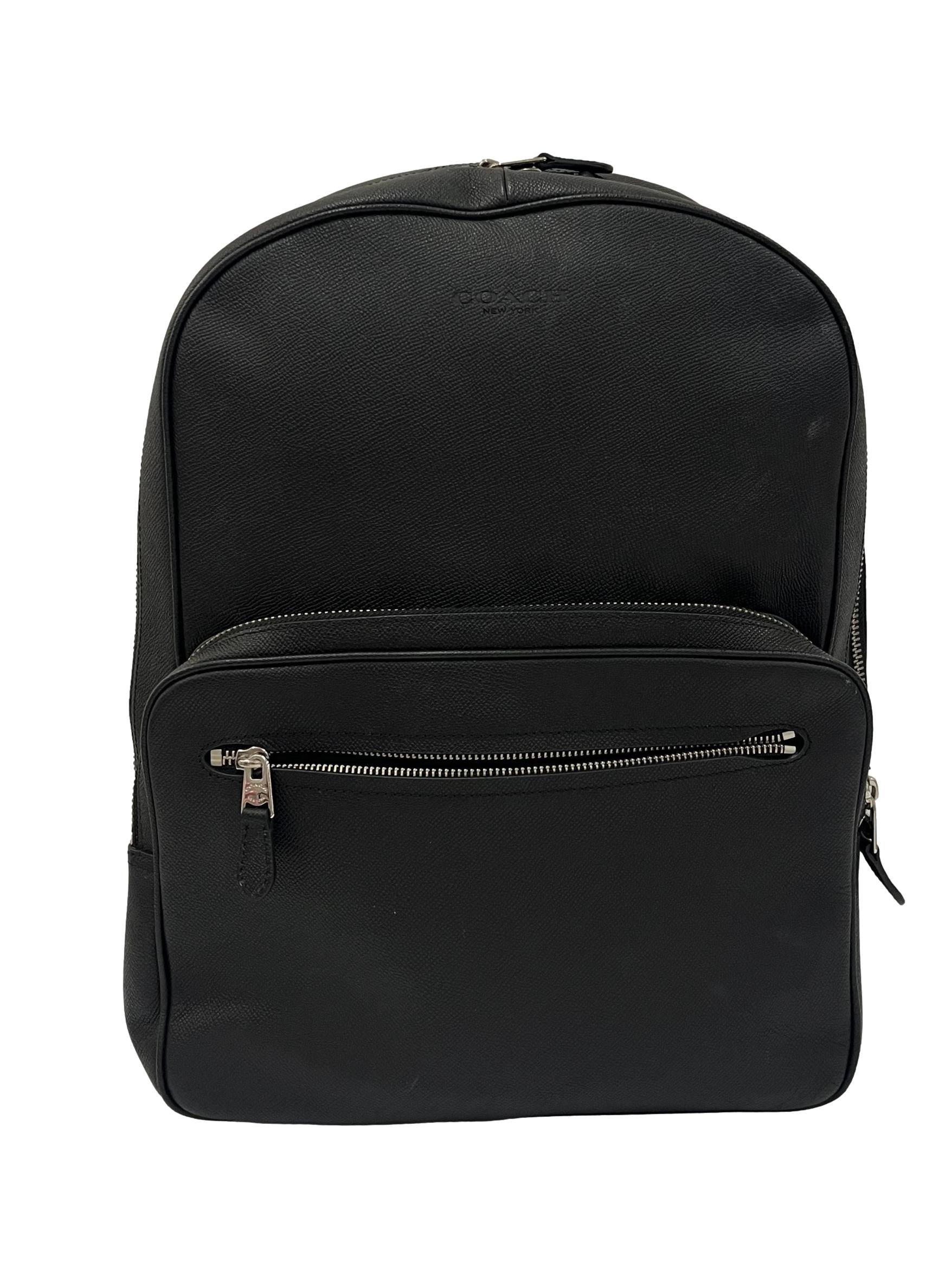 Black Leather Hudson Backpack