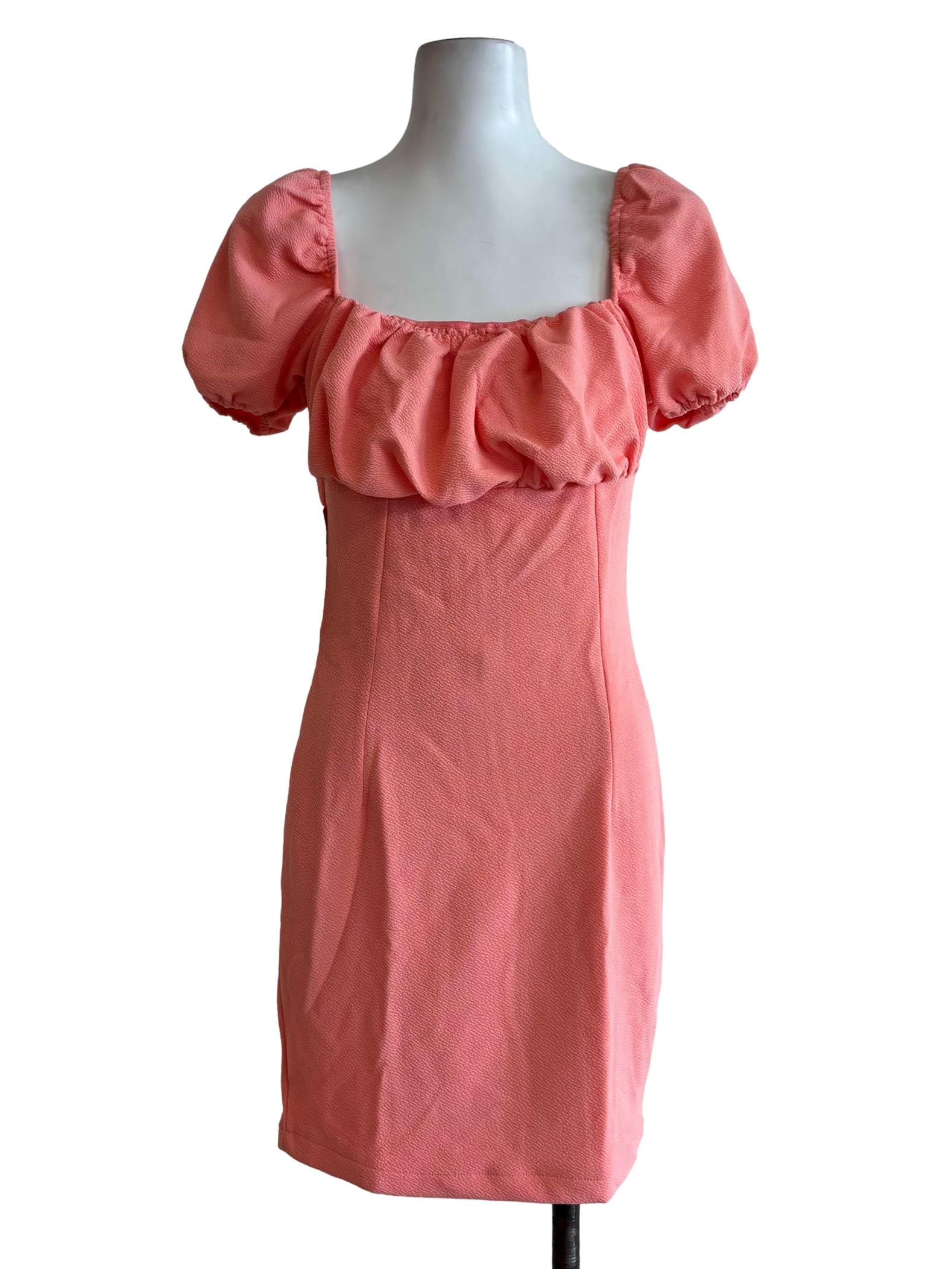 Salmon Pink Baby Doll Dress