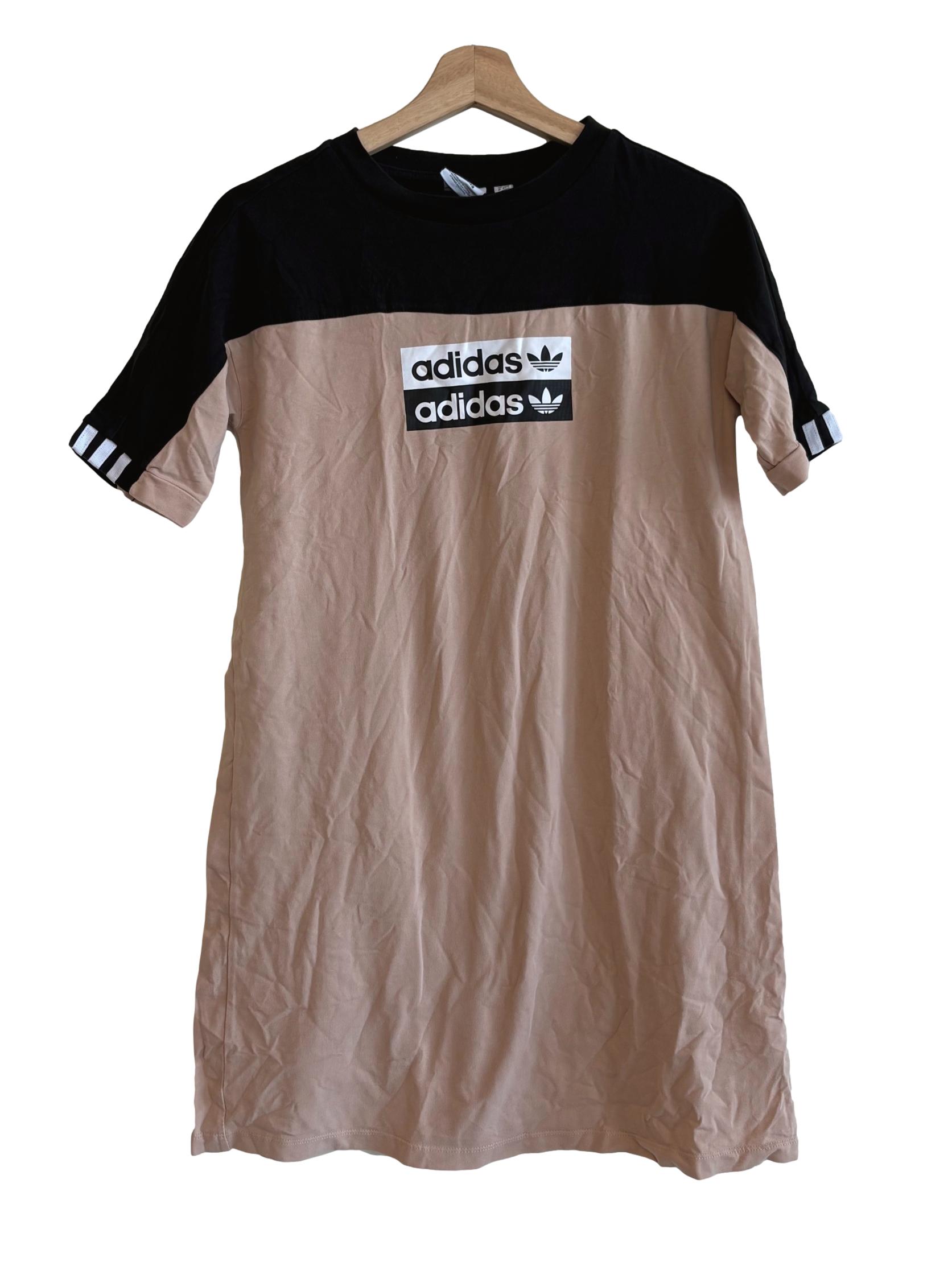 Beige Black Tee Dress