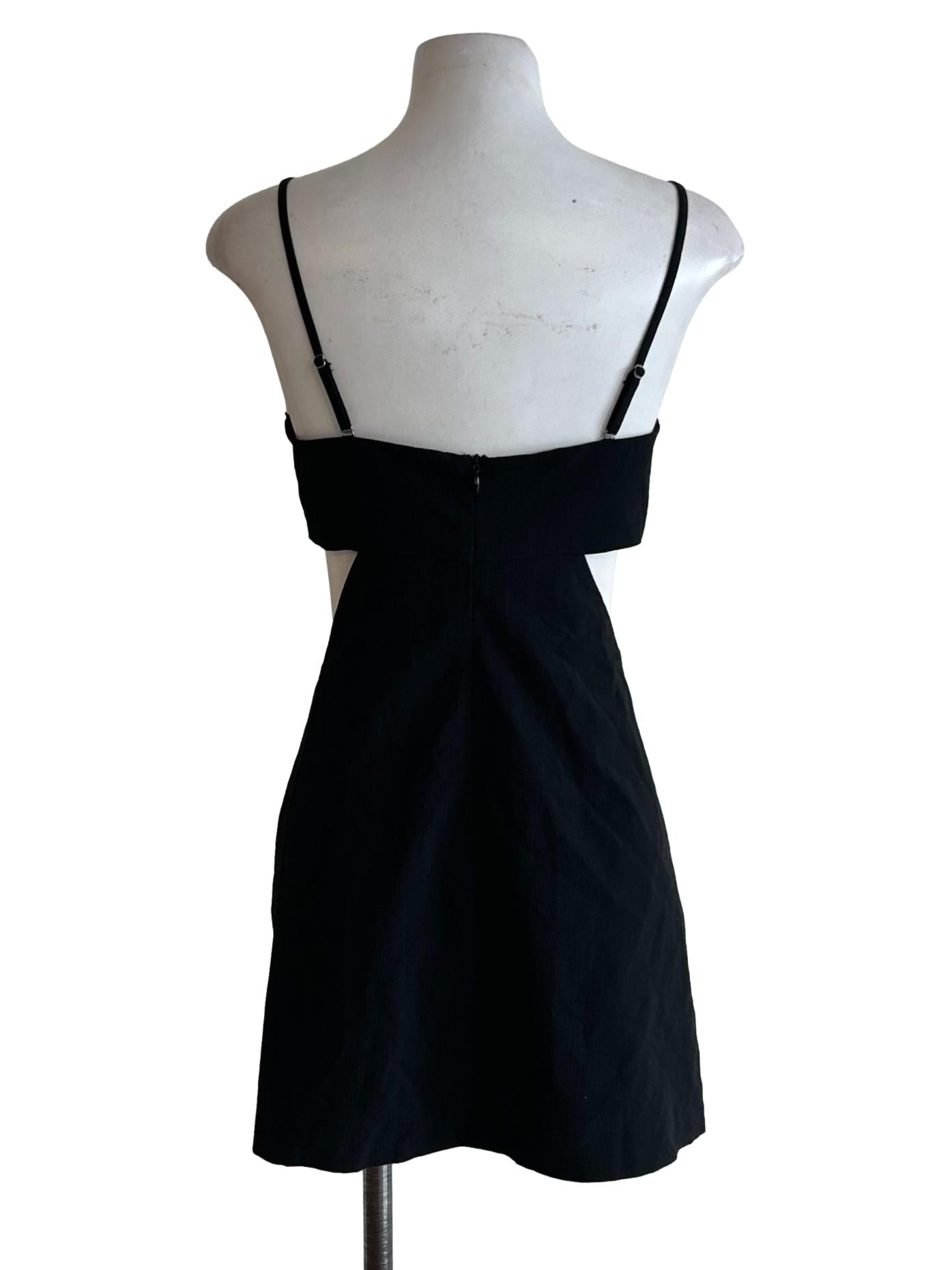 True Black Cut Out Cami Dress