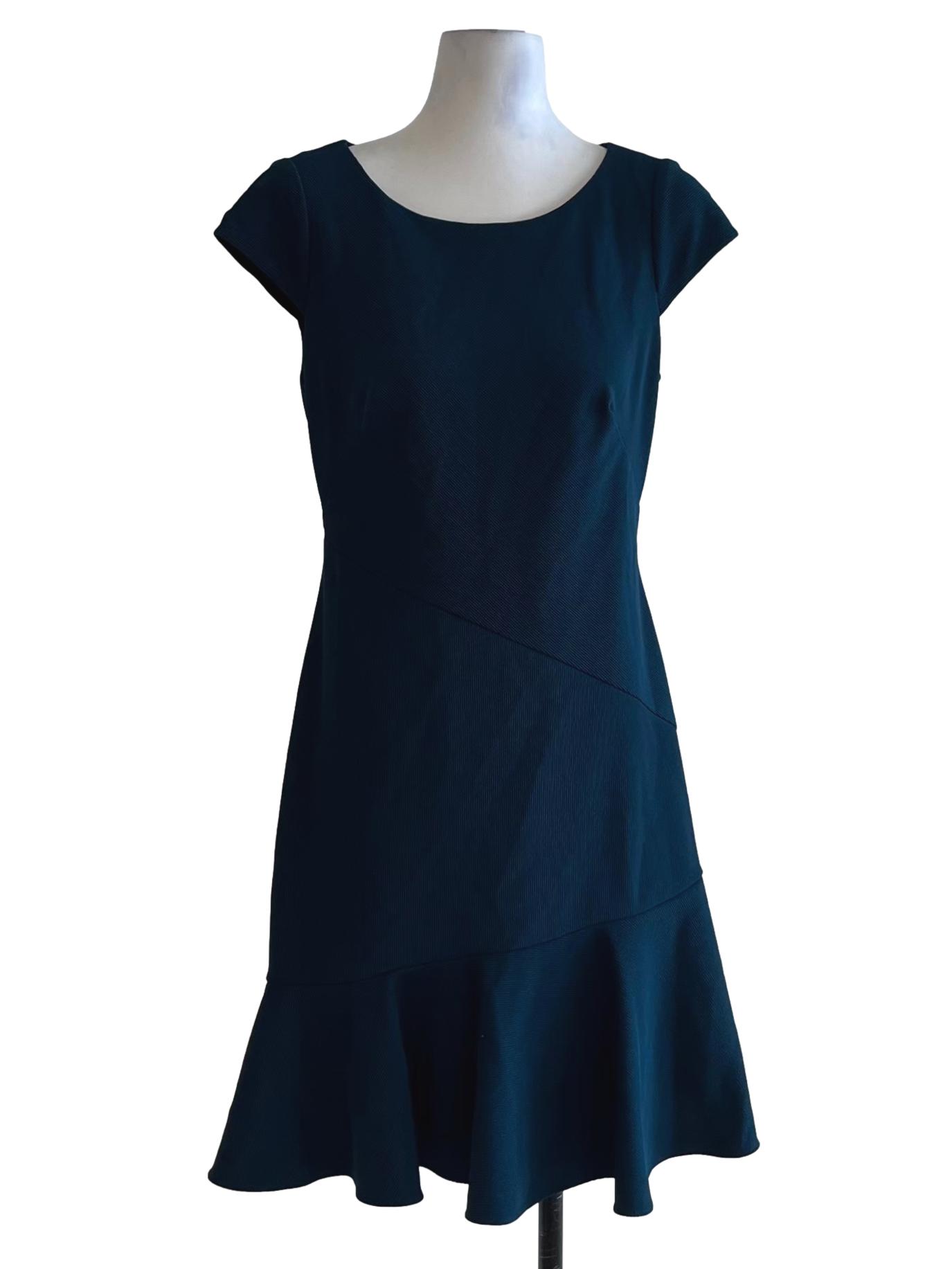 Aegean Blue Jewel Neckline Empire Dress
