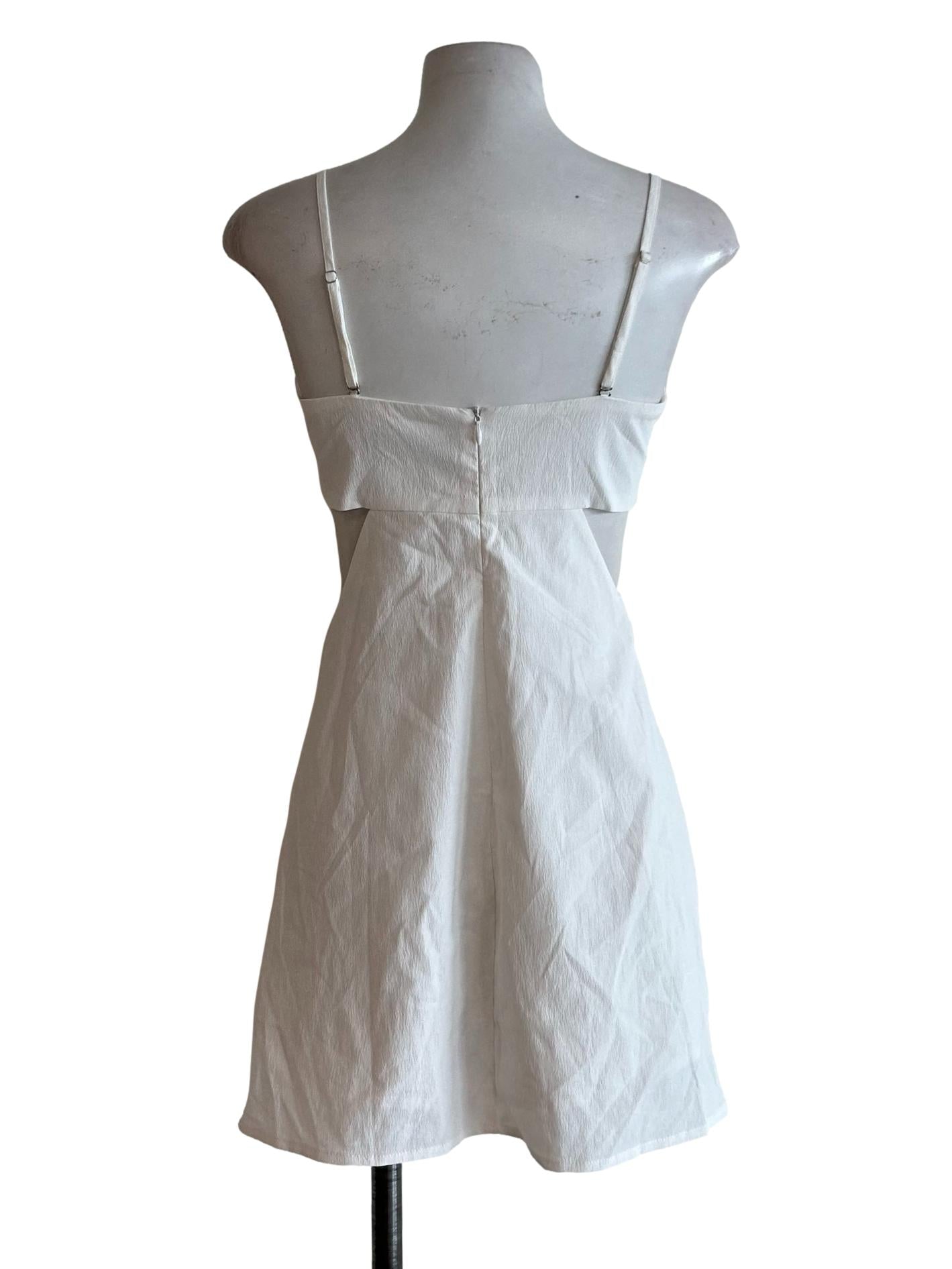 Egg Shell White Cut Out Cami Dress