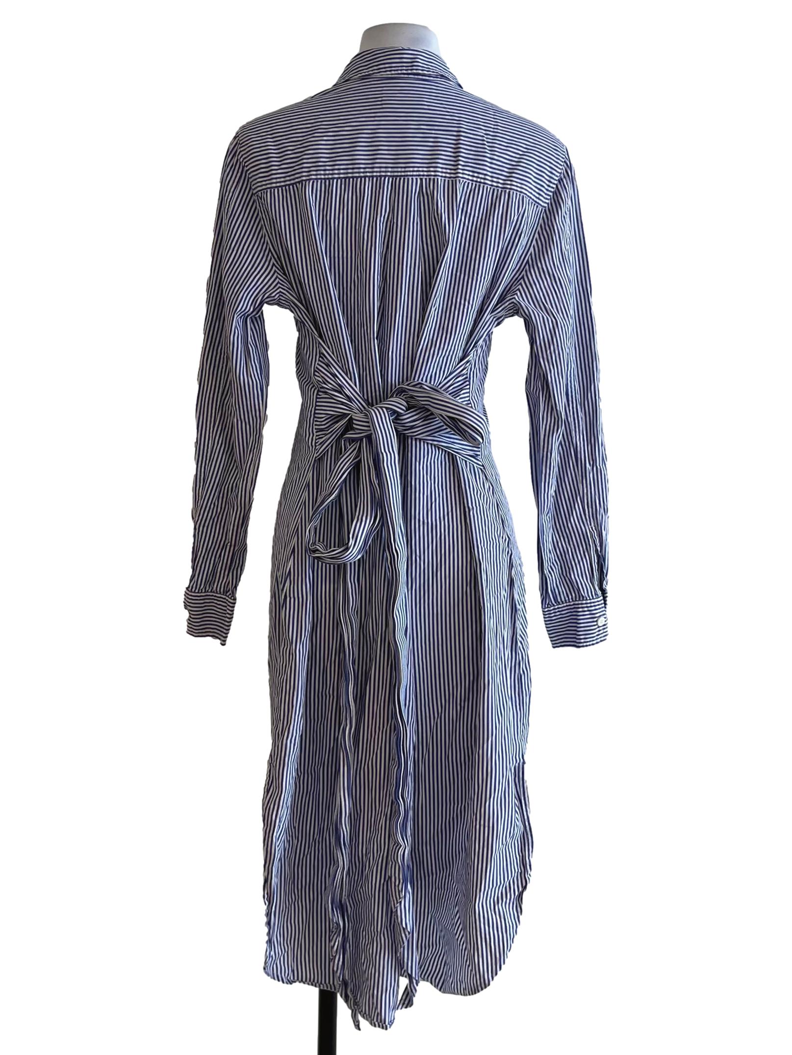 Blue Bengal Stripe Shirt Dress