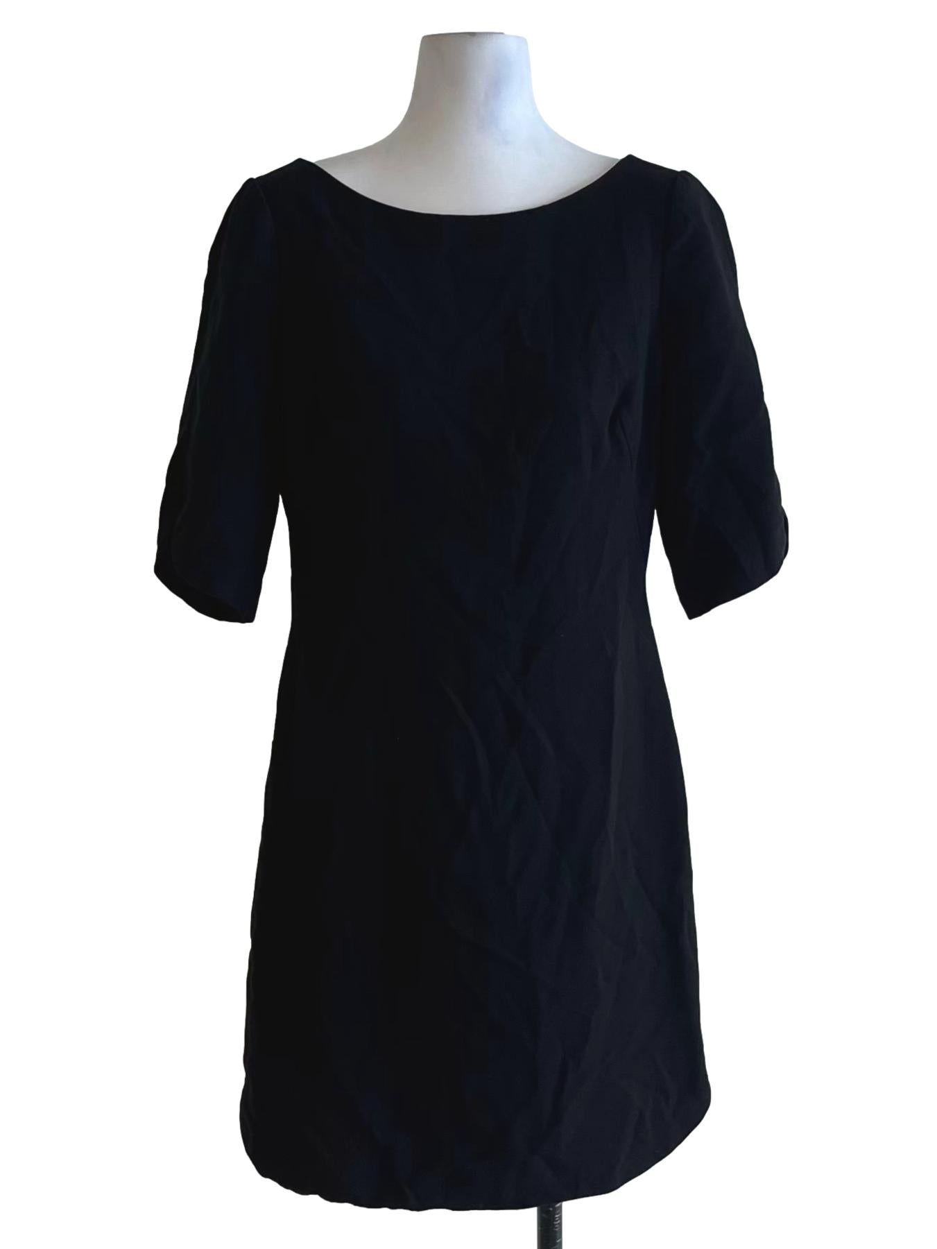 Black Jewel Neckline Empire Dress
