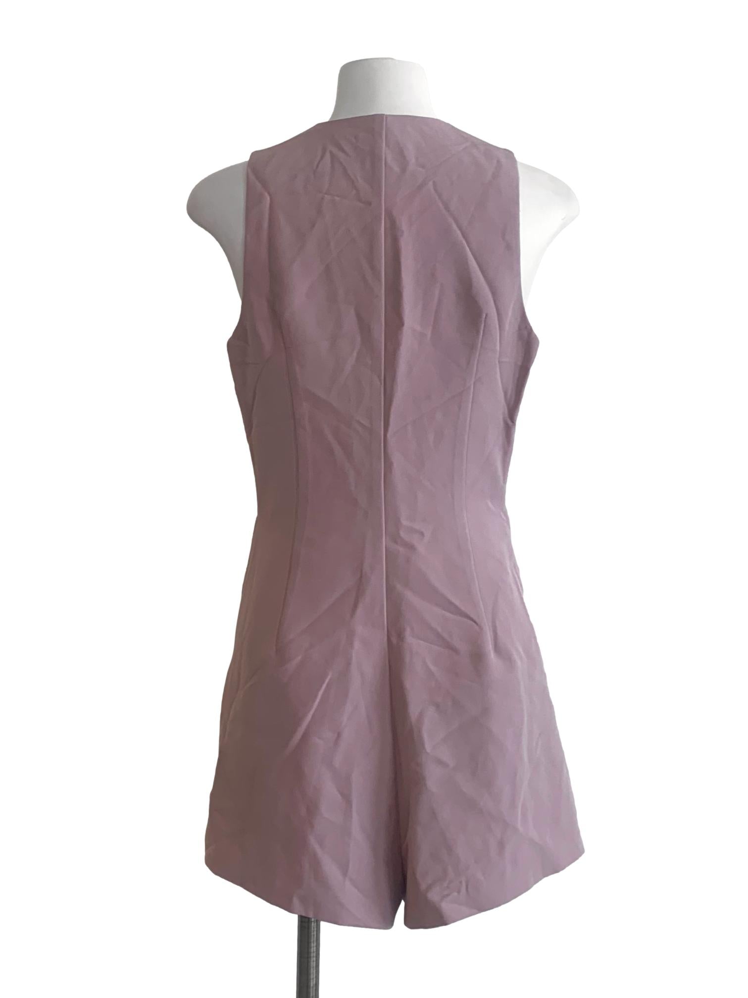 Lilac Purple Single Breasted Romper LB
