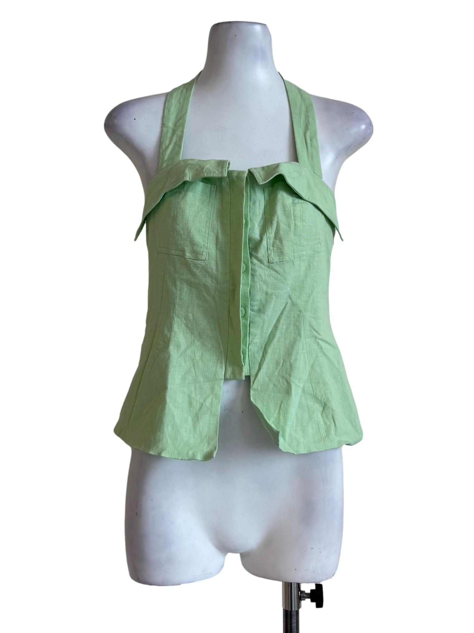 Mint Green Halter Neck Top