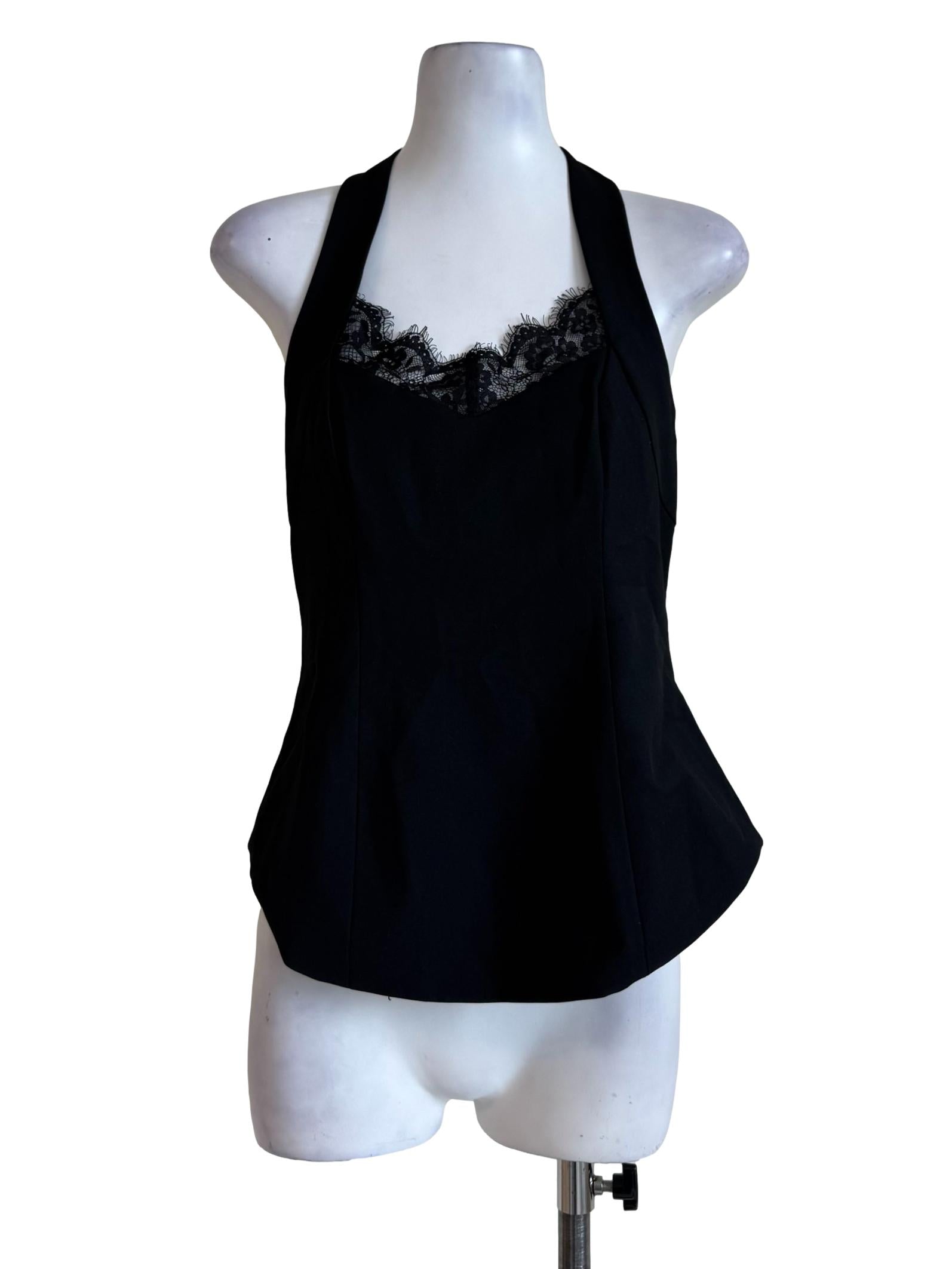 Iron Black Halter Neck Top
