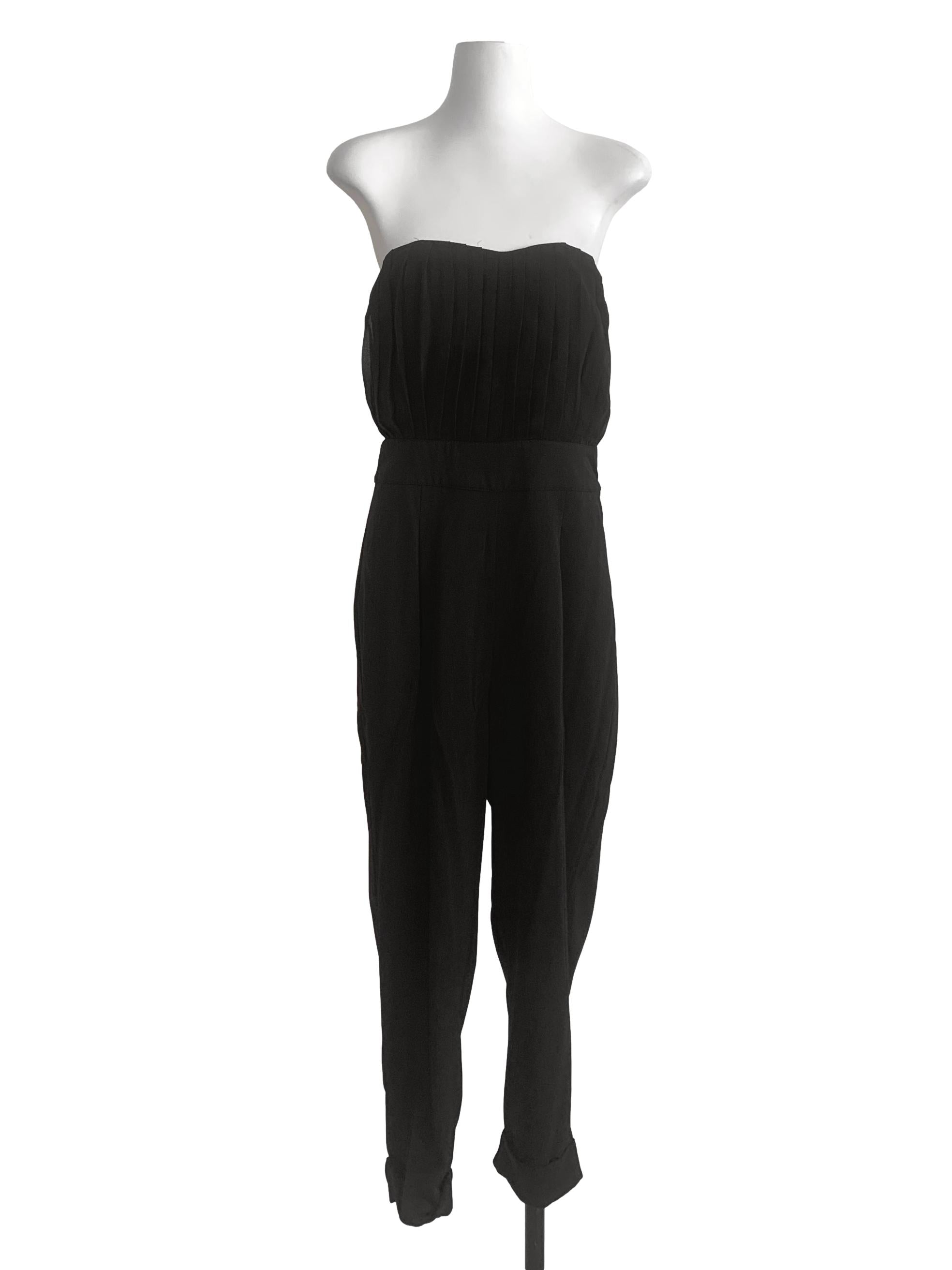 Black Sweetheart Neck Jumpsuit