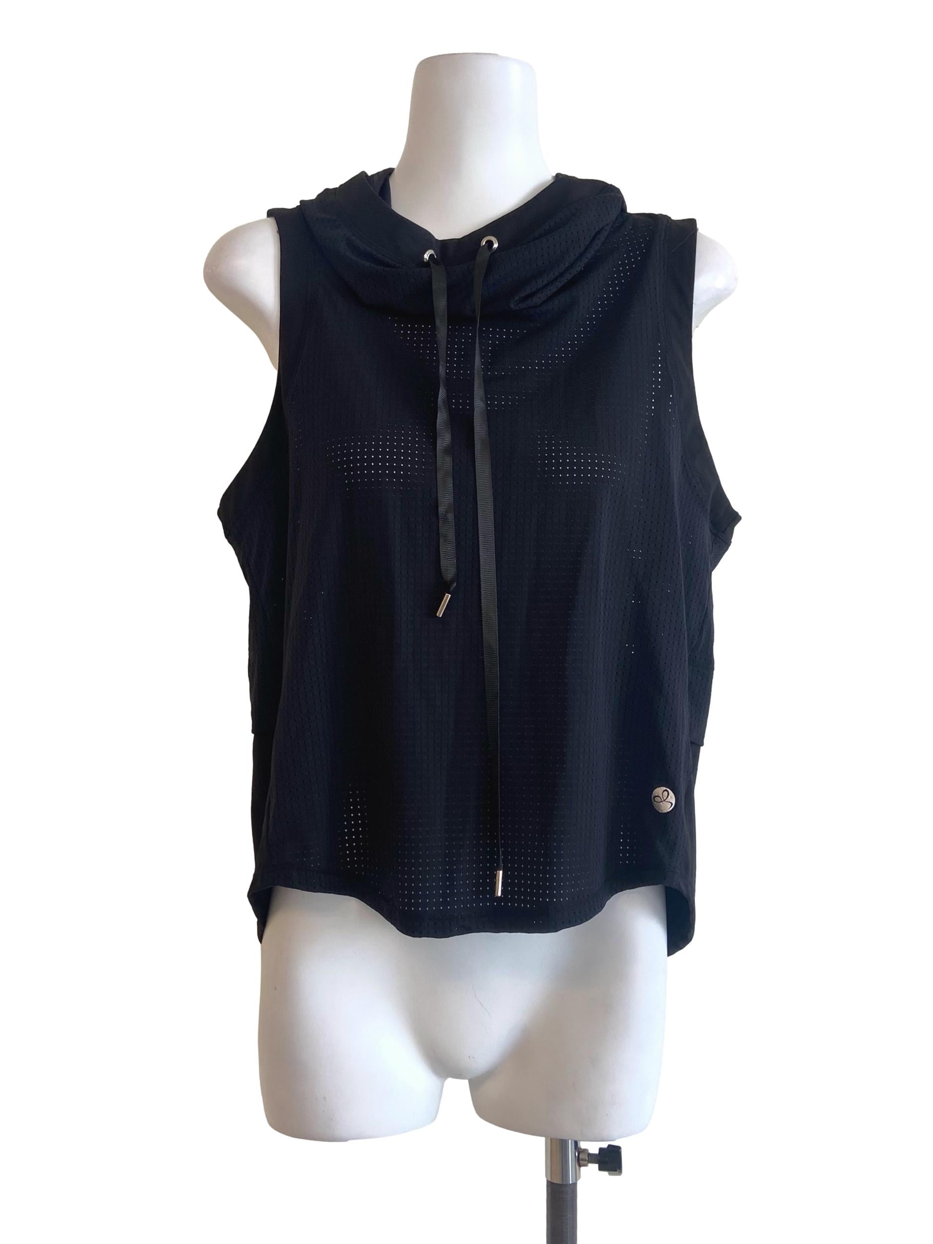 Black Dot Sleeveless Hoodie