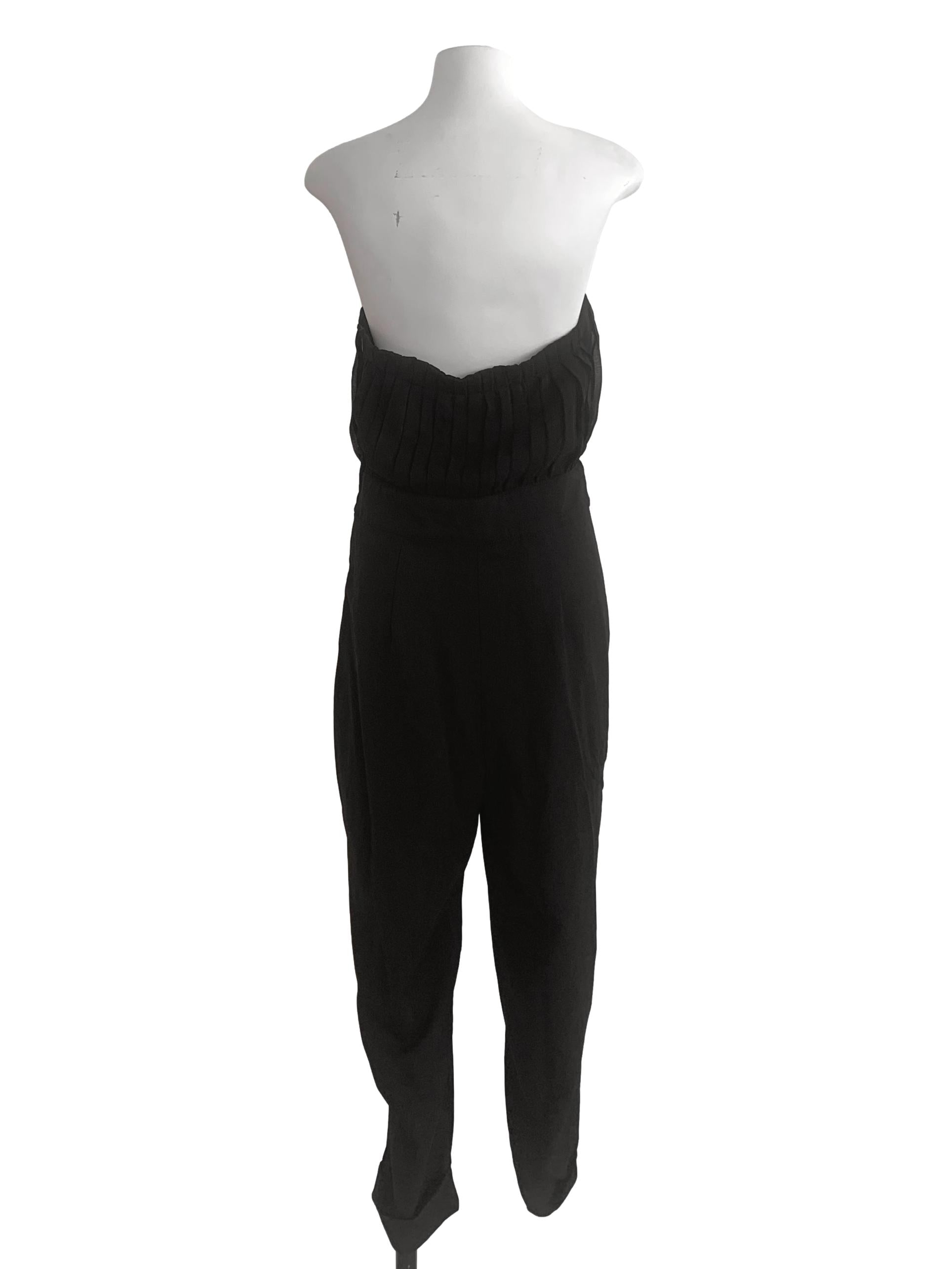 Black Sweetheart Neck Jumpsuit