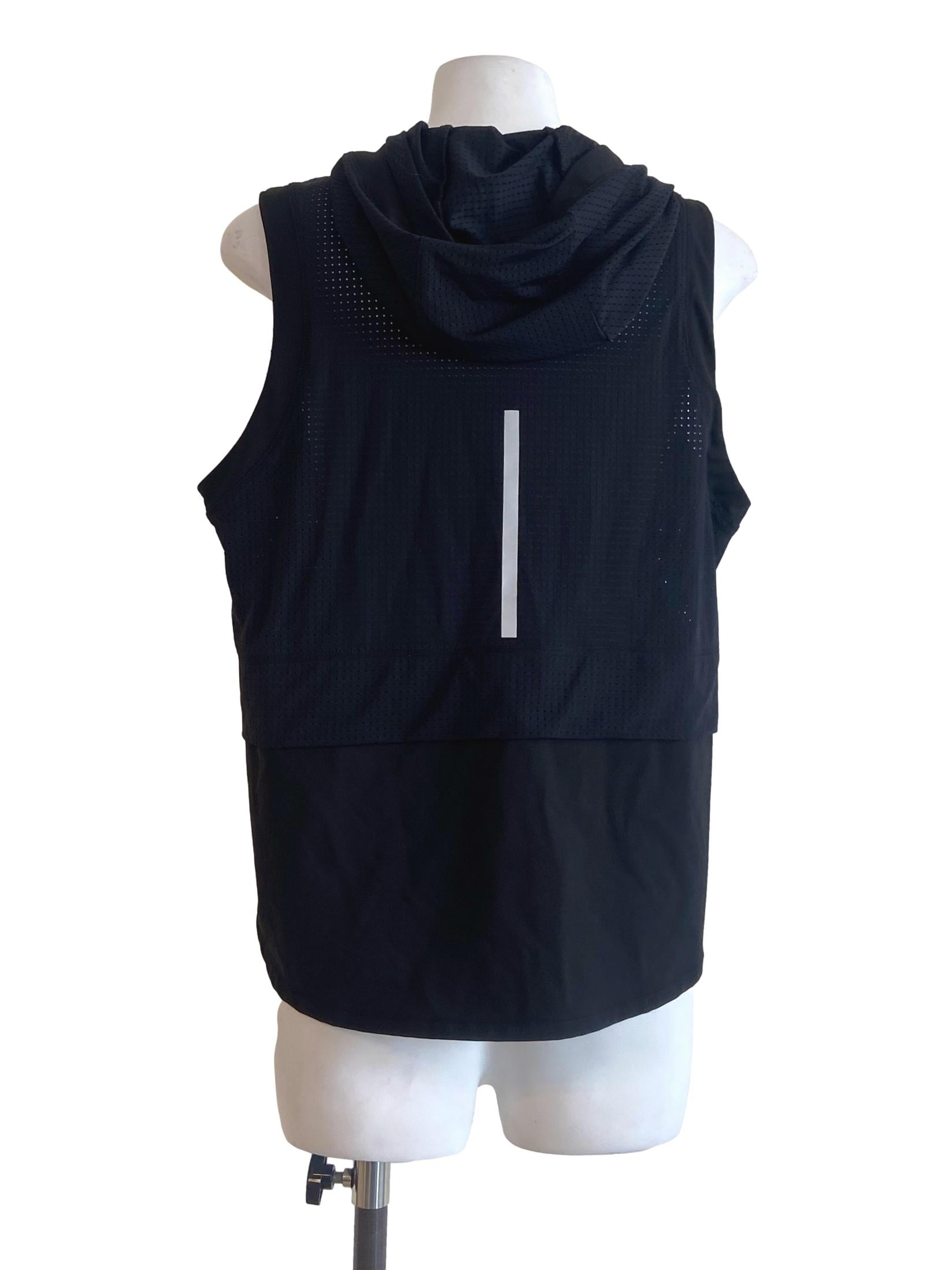 Black Dot Sleeveless Hoodie
