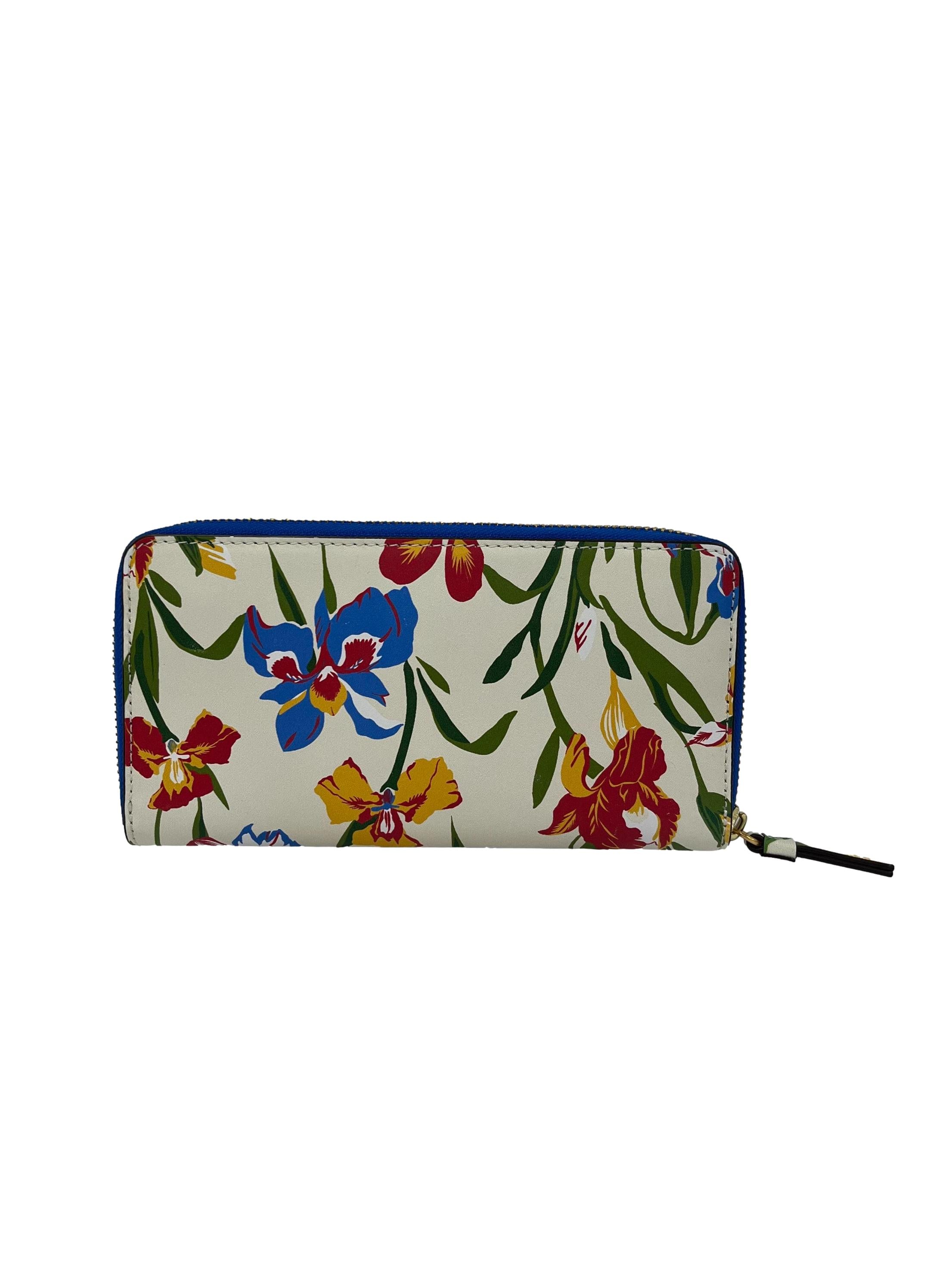 Multicolour Leather Robinson Floral Leather Continental Long Wallet