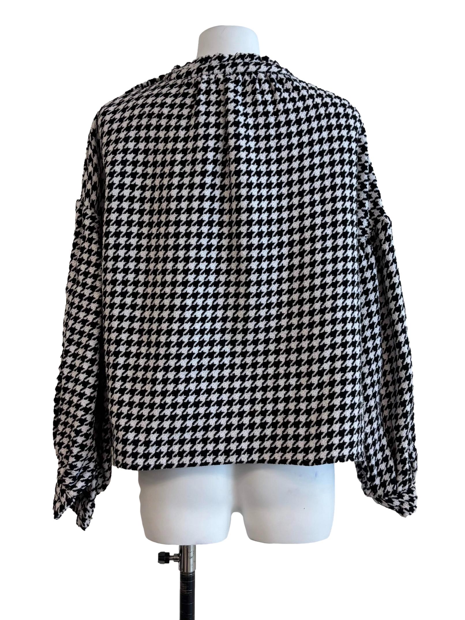 Black And White Houndstooth Top