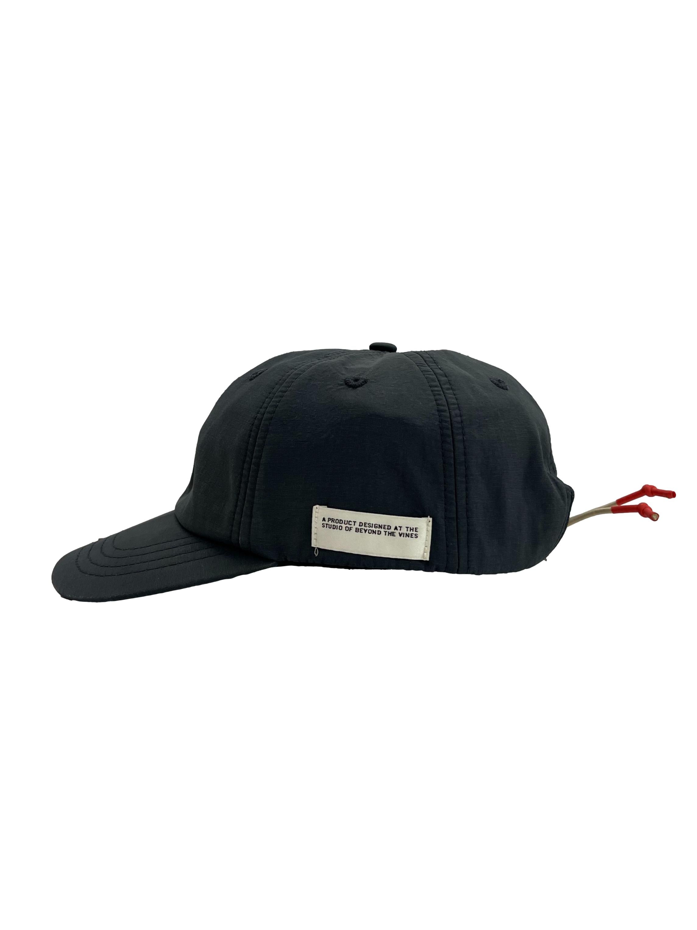 Navy Drawstring Cap