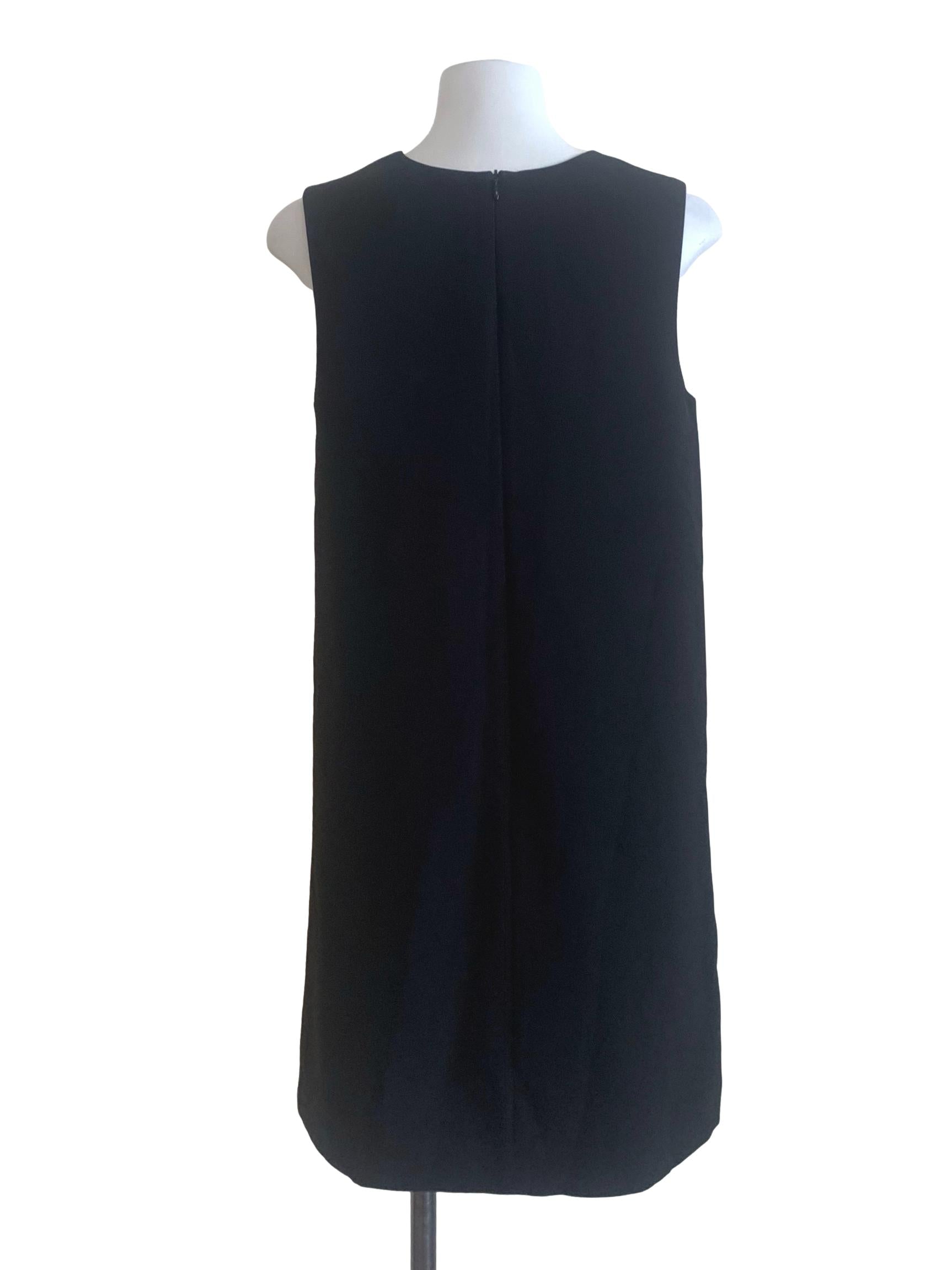 Black Round Neck Trapezoid Dress LB