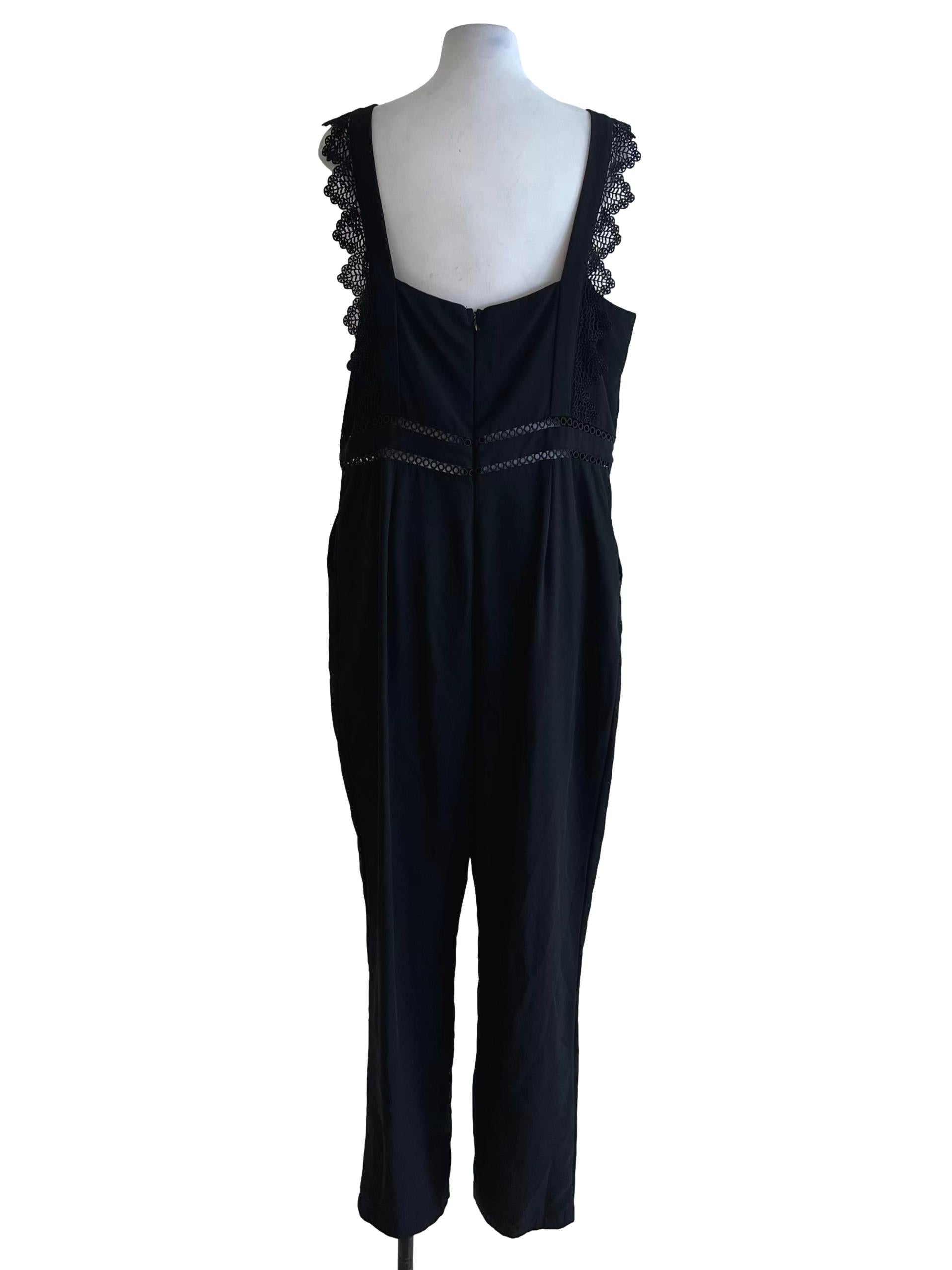 Black V-Neckline Jumpsuit