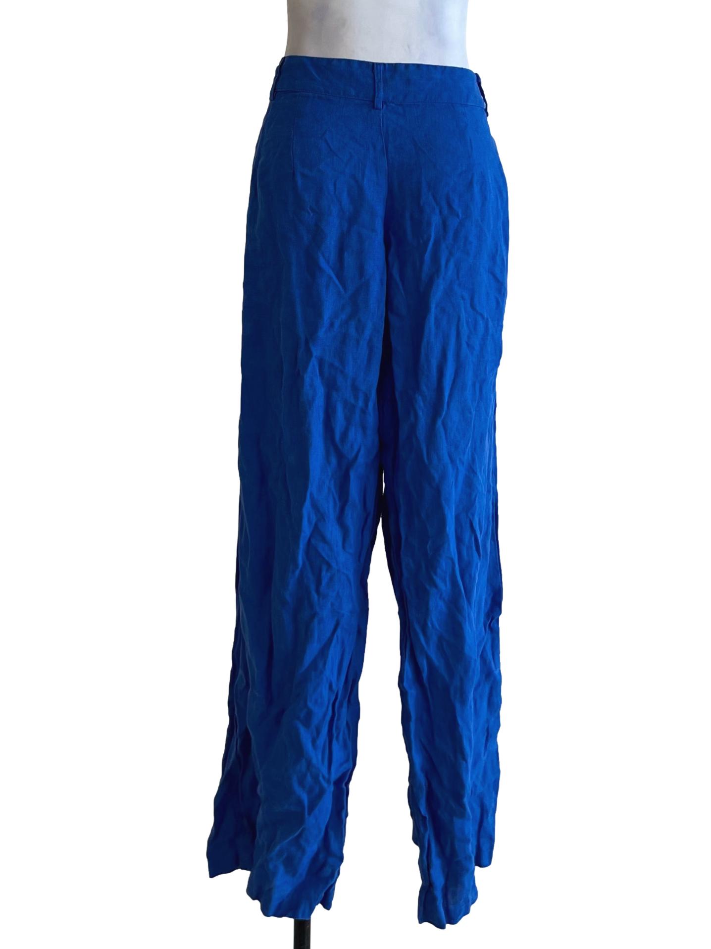 Cobalt Blue Plain Formal Pants