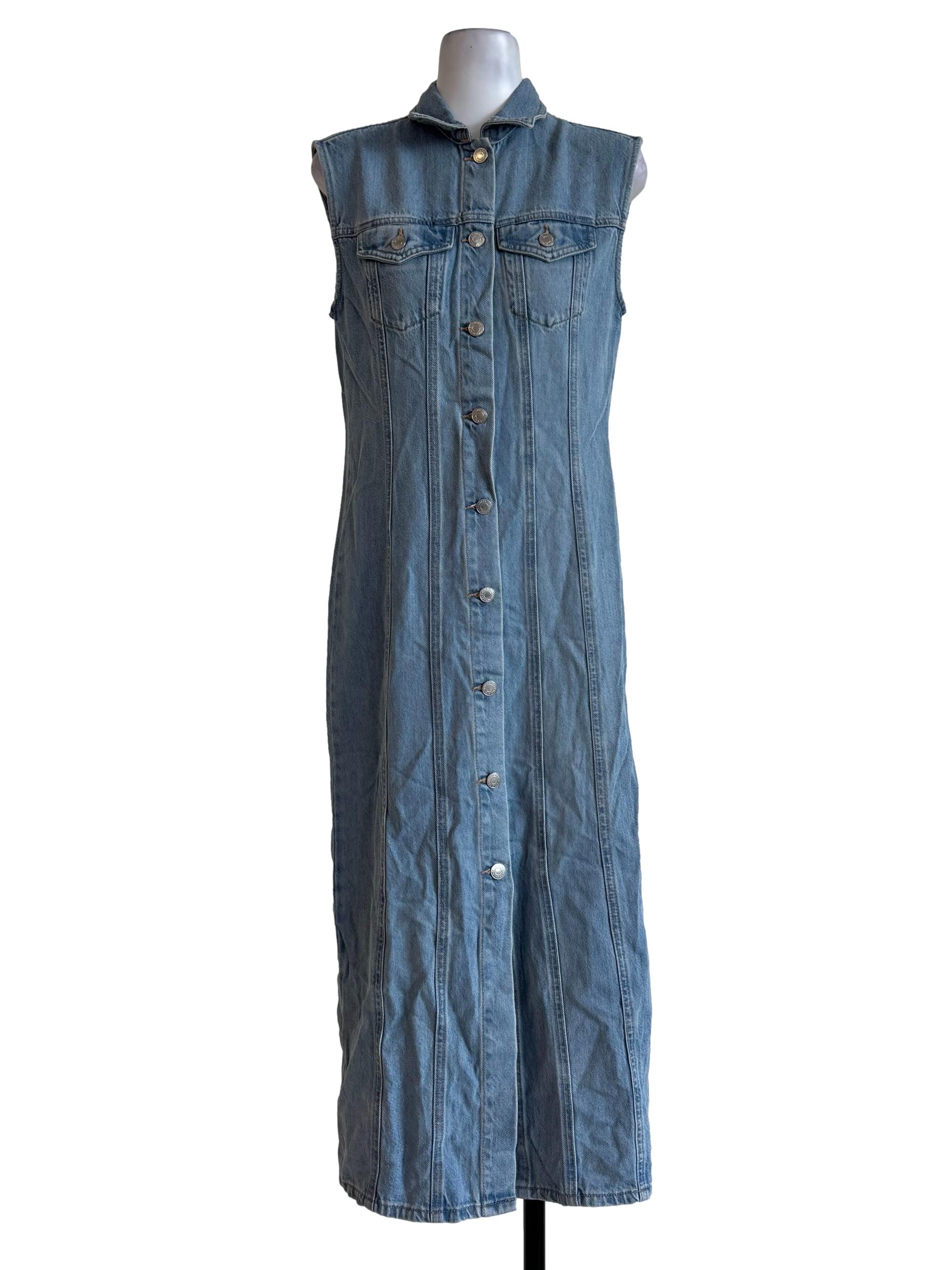 Pale Denim Shirt Dress