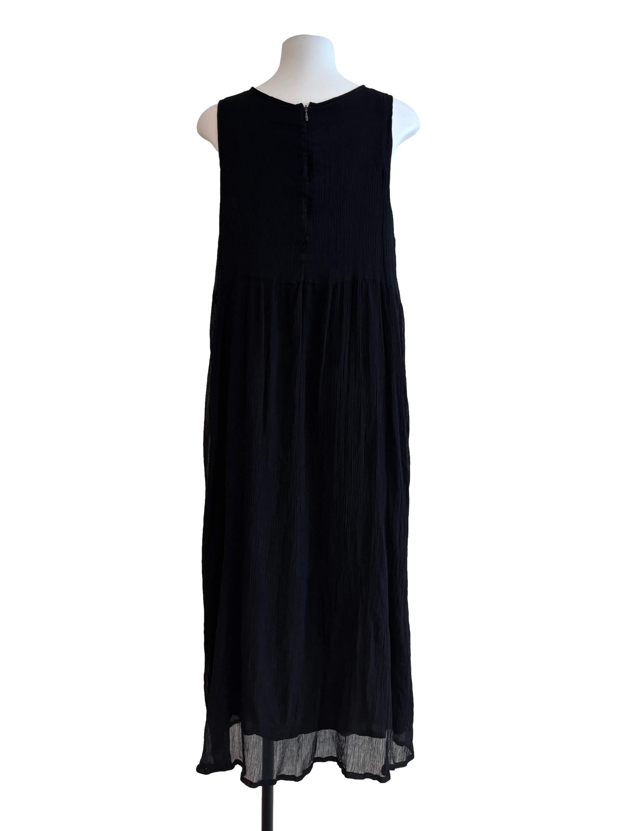 Onyx Black Sleeveless Dropwaist Dress