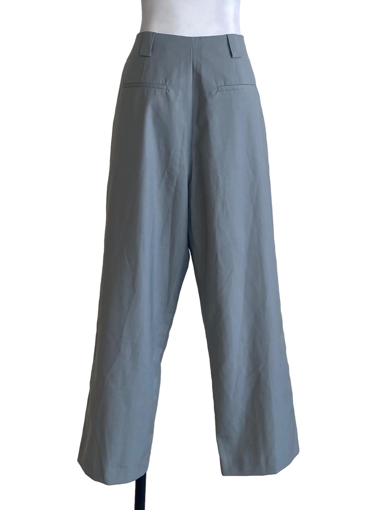 Pistachio Green Formal Straight Pants