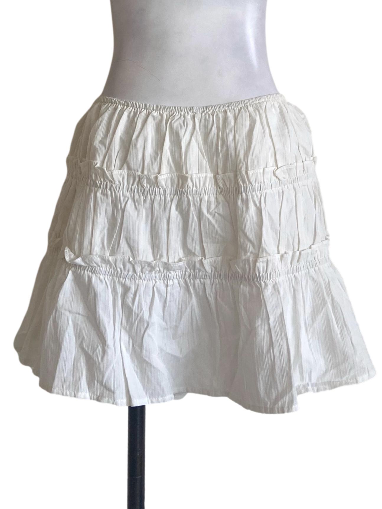 White Layered Mini Skorts TEM