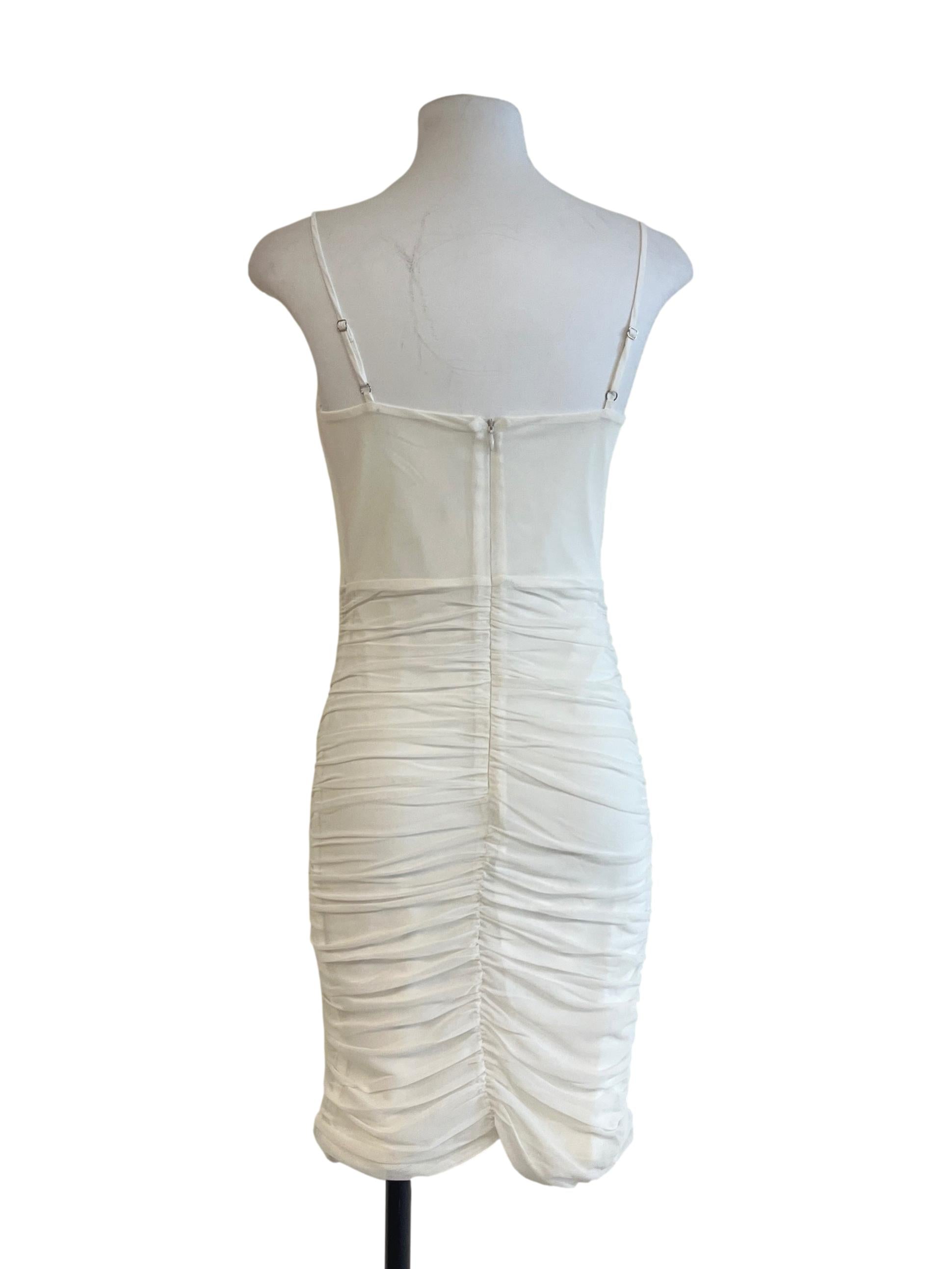 Off White Spaghetti Strap Dress