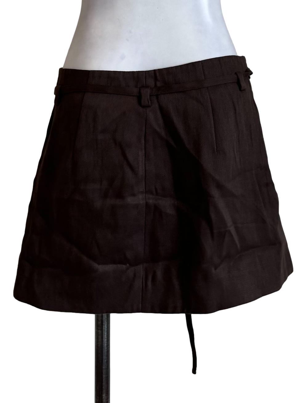 Deep Brown Mini Skirt