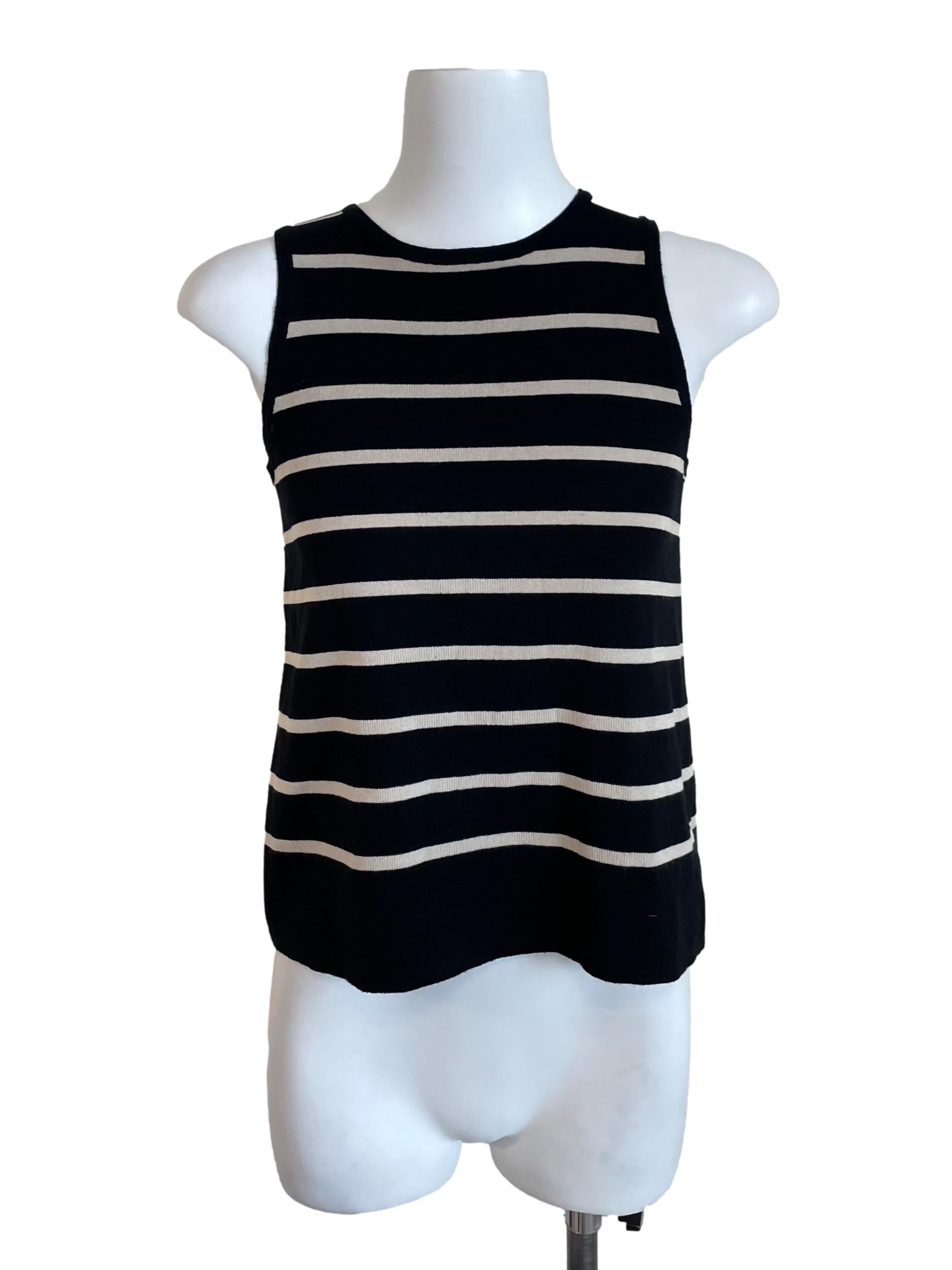 Black Bengal Stripe Knit Top